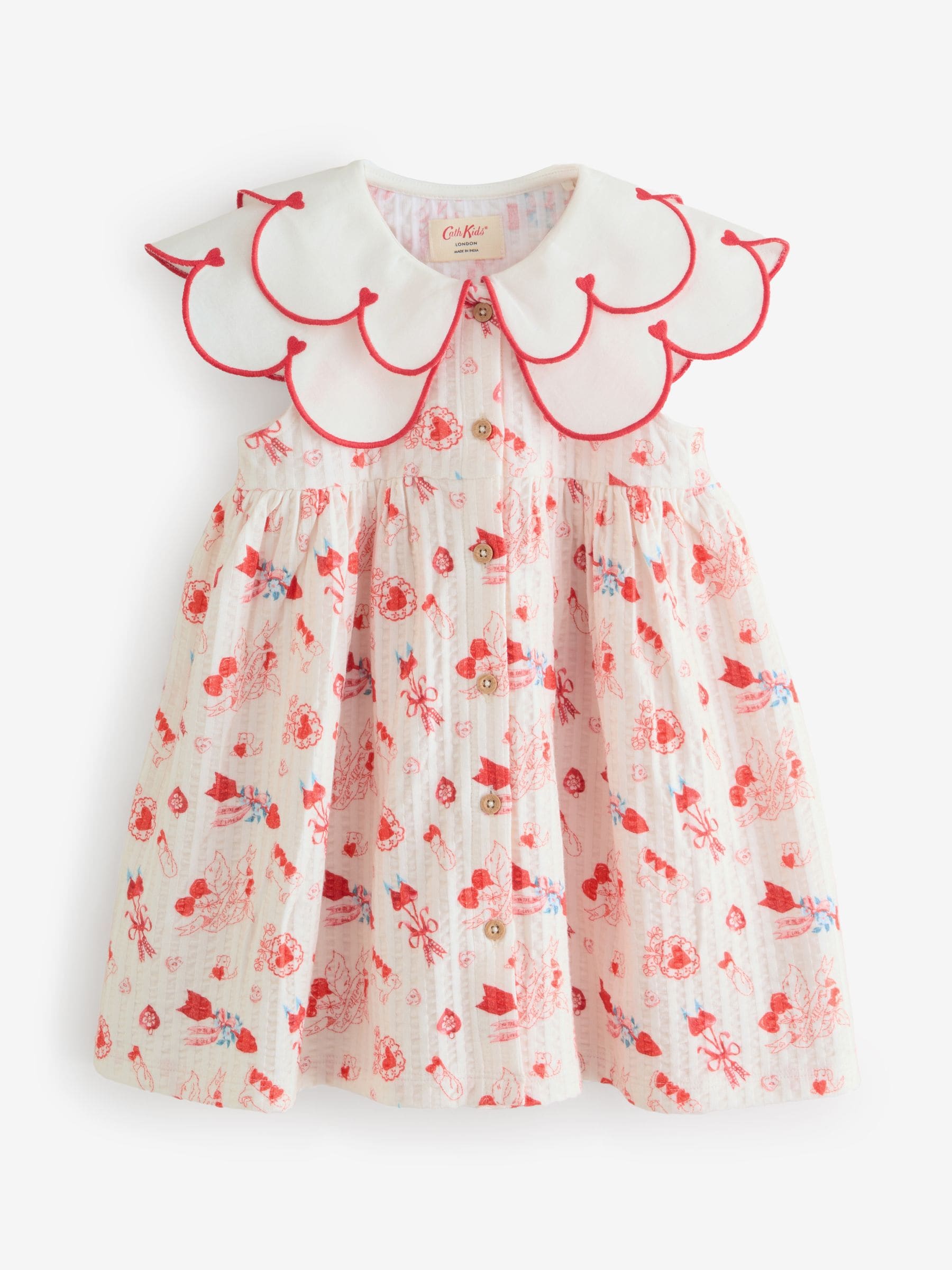 Red Cath Kidston Collared Dress (3mths-7yrs)