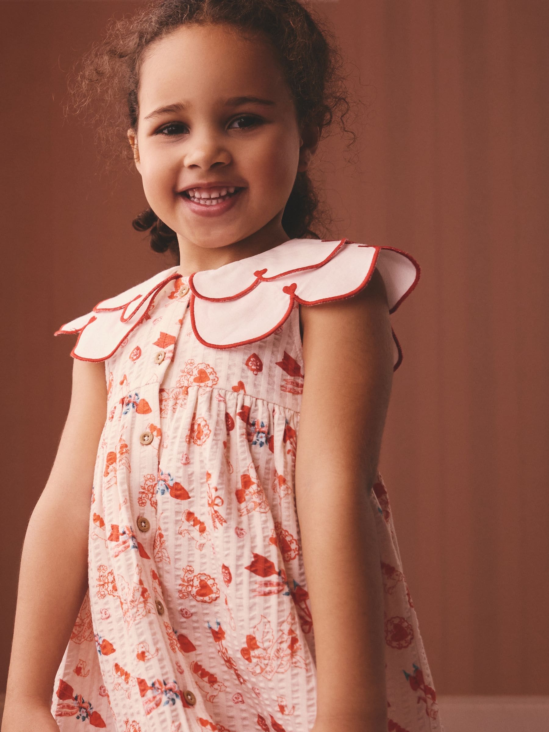 Red Cath Kidston Collared Dress (3mths-7yrs)