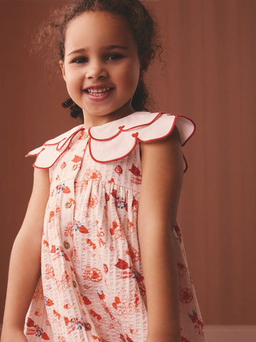 Red Cath Kidston Collared Dress (3mths-7yrs)