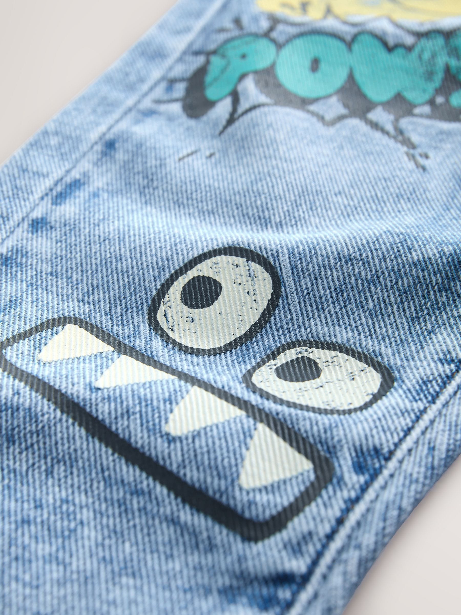 Mid Blue Denim Monster Graffiti Jeans (3mths-7yrs)