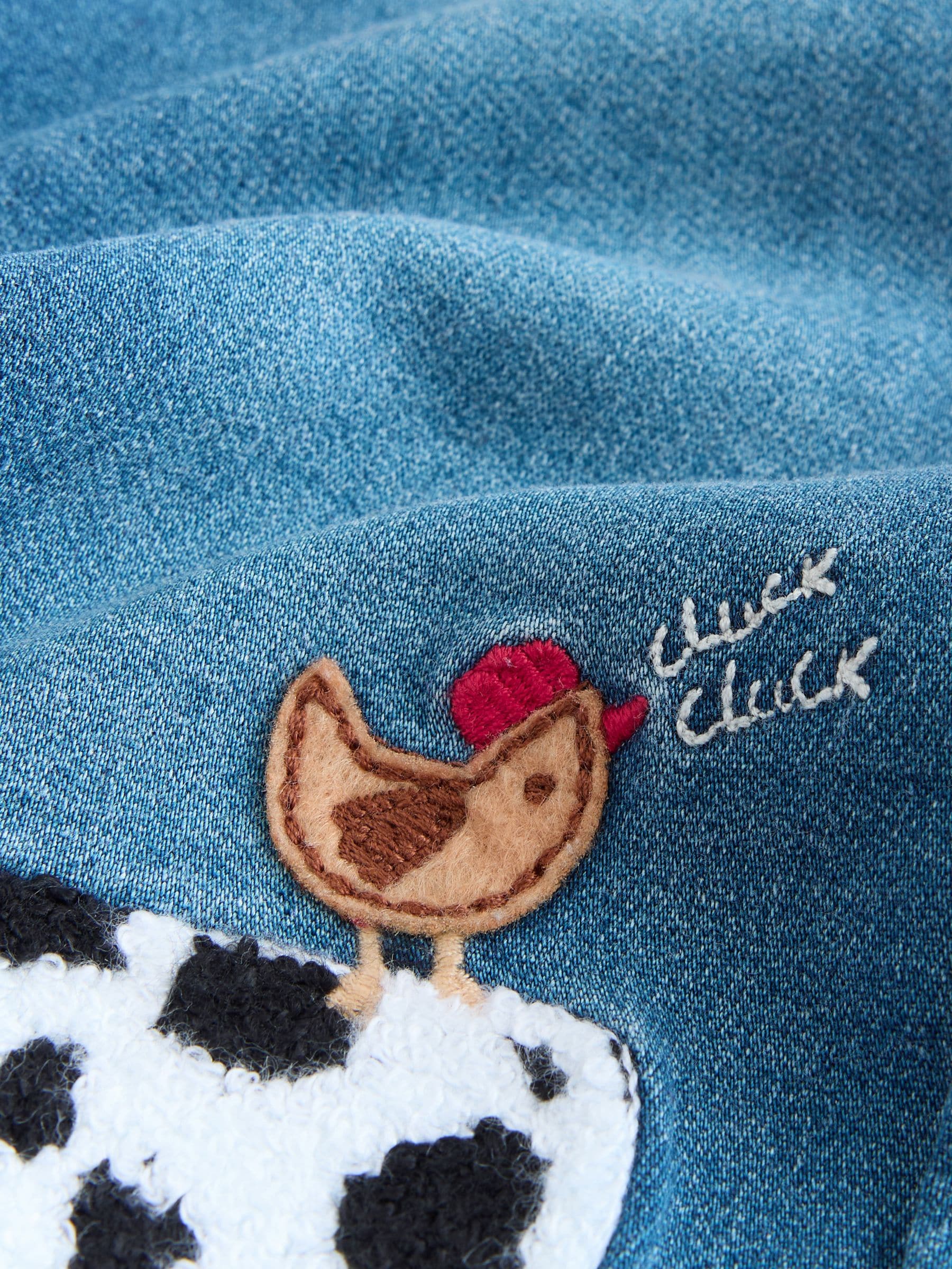 Dark Blue Character Farm Loose Pull On Jeans (3mths-7yrs)