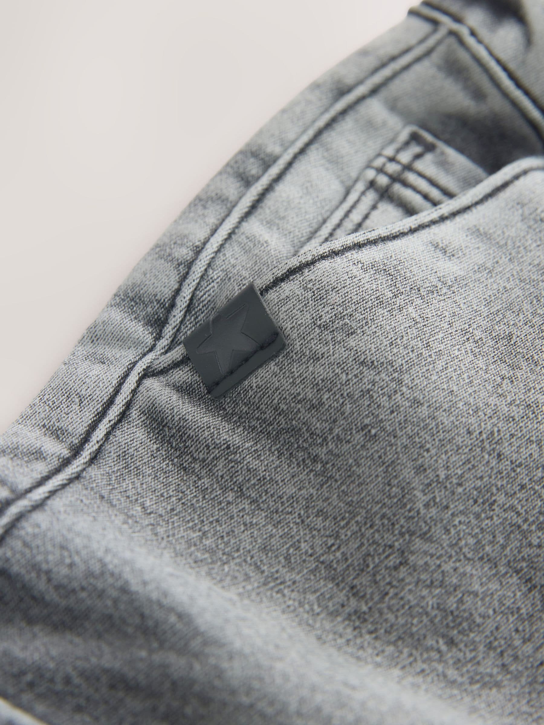 Grey Comfort Stretch Wide Cargo Jeans (3mths-7yrs)