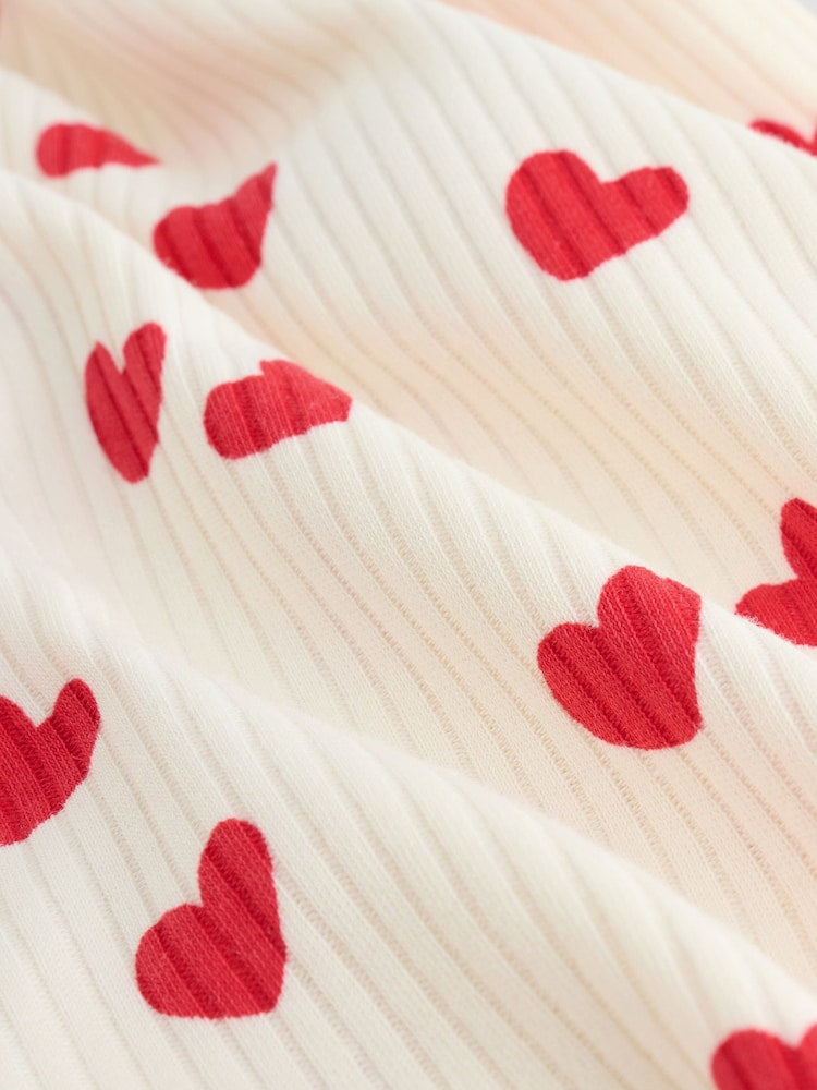 Red Heart Valentines Valentines Two Way Zip Baby Sleepsuit (0-2yrs) - Image 11 of 12