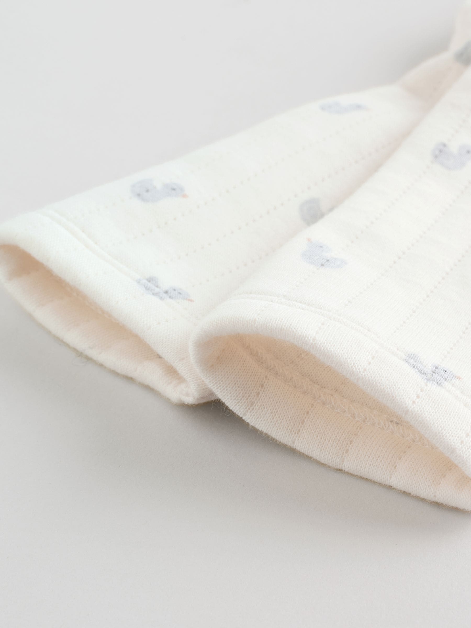 Grey Baby Quilted Sleepsuits 2 Pack
