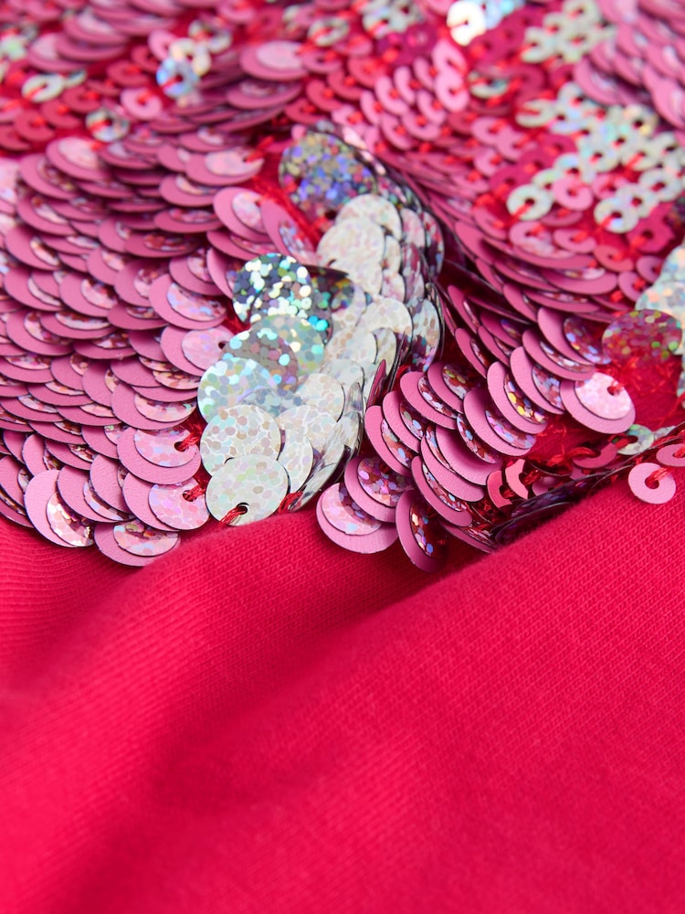 Red Heart Sequin T-Shirt (3-16yrs) - Image 7 of 8