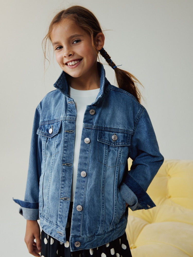Mid Blue Denim Western Jacket (3-16yrs) - Image 2 of 8