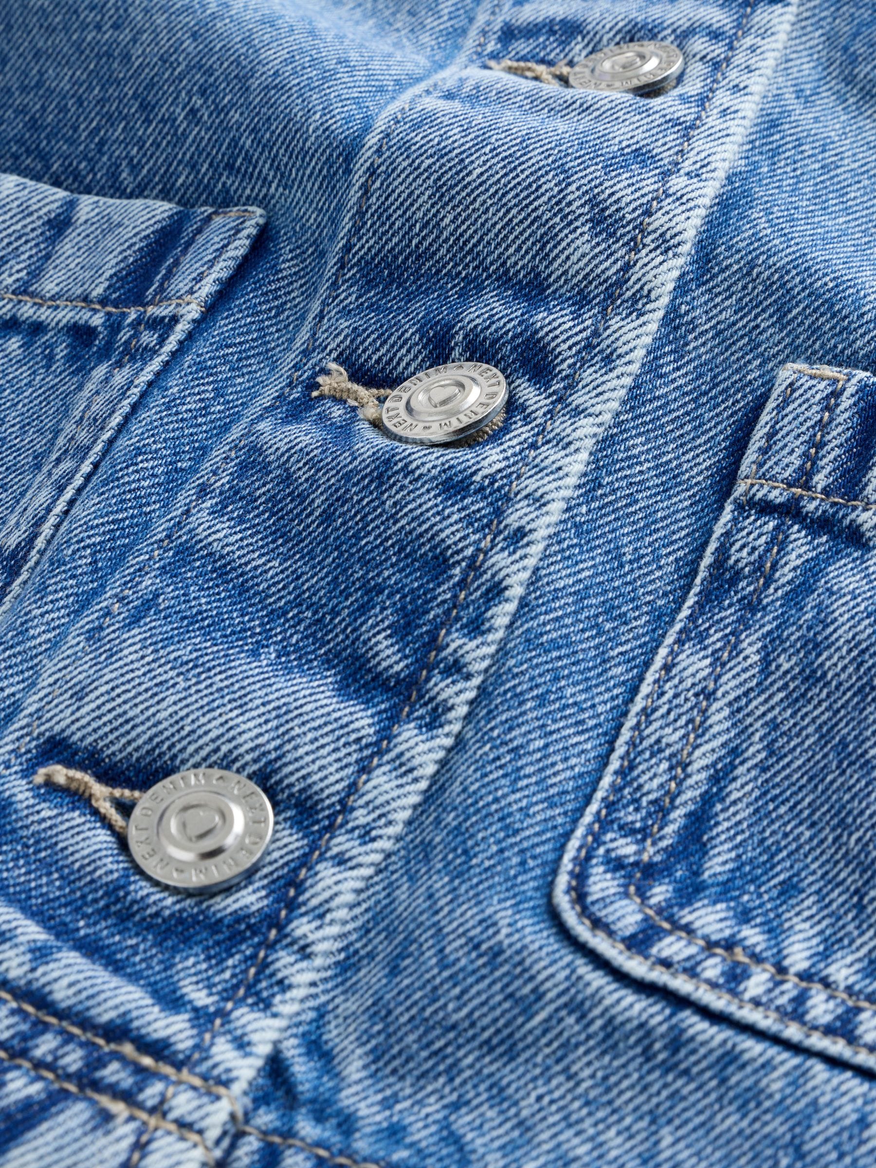 Mid Blue Collarless Denim Jacket (3-16yrs) - Image 9 of 9