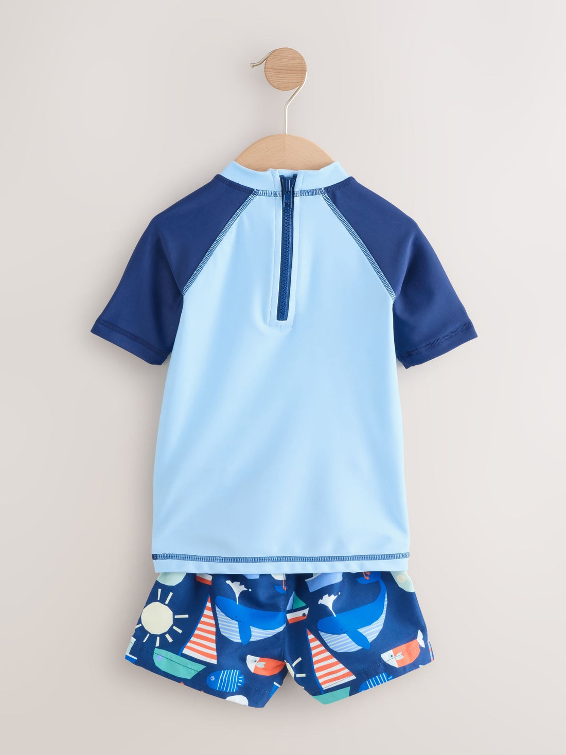 Blue Sunsafe Rash Vest and Swim Shorts Set (3mths-7yrs)
