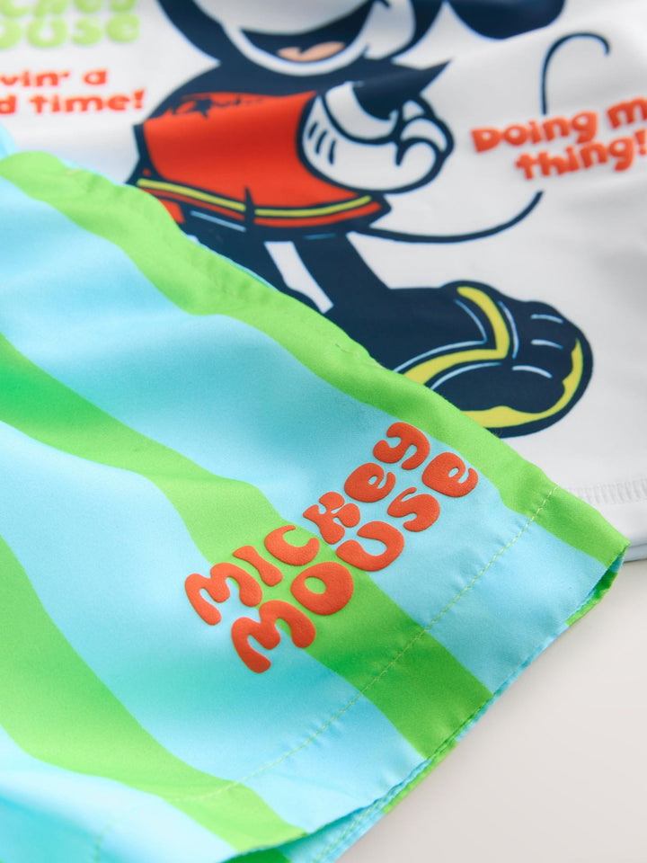Mickey Rash Vest and Swim Shorts Set (3mths-7yrs)