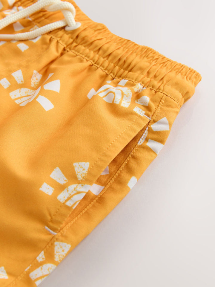 Yellow/Orange Short Sleeve Sunsafe Rash Vest and Swim Shorts Set (3mths-7yrs)