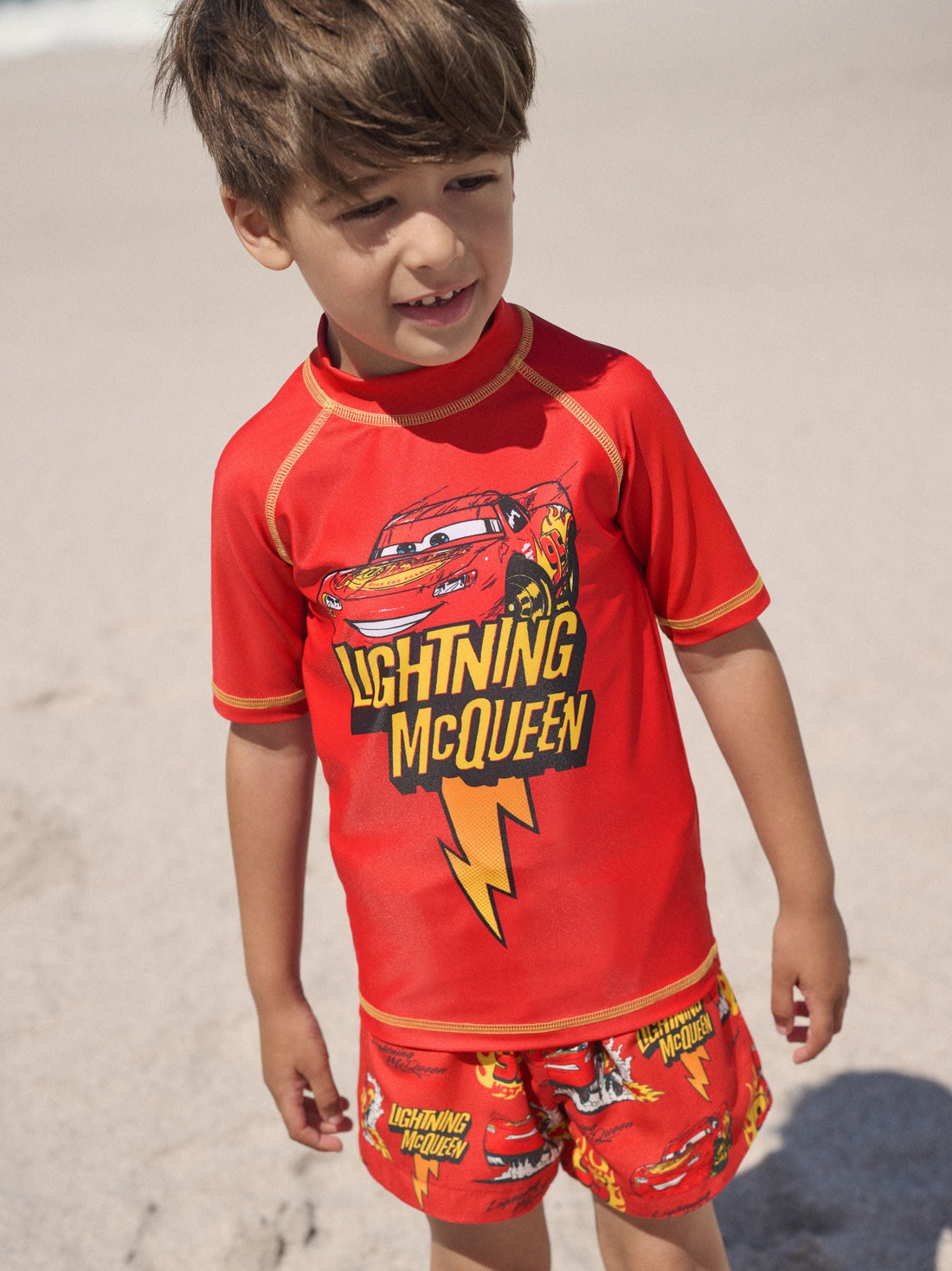 Lightening McQueen Rash Vest and Swim Shorts Set (3mths-7yrs)