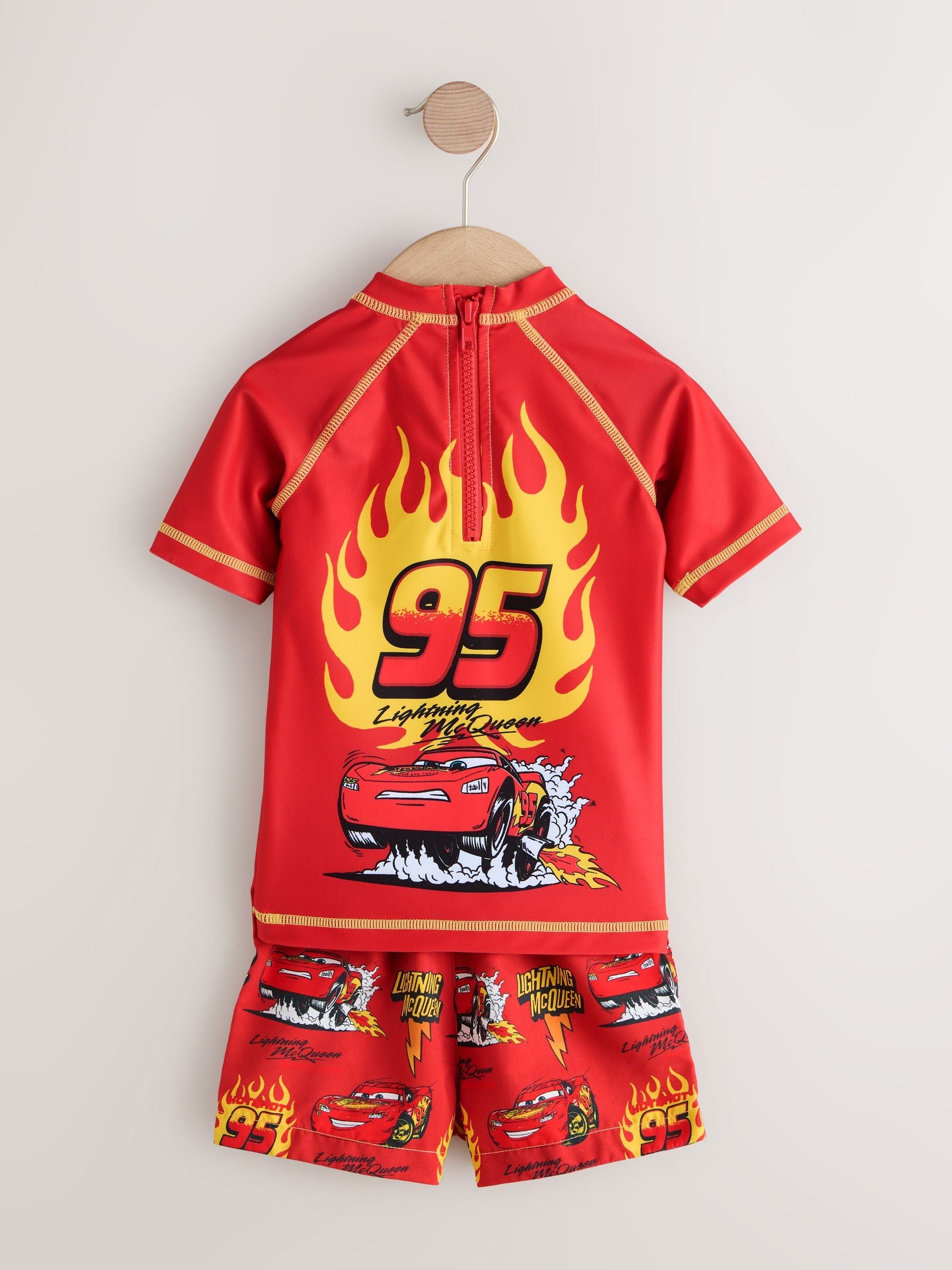 Lightening McQueen Rash Vest and Swim Shorts Set (3mths-7yrs)