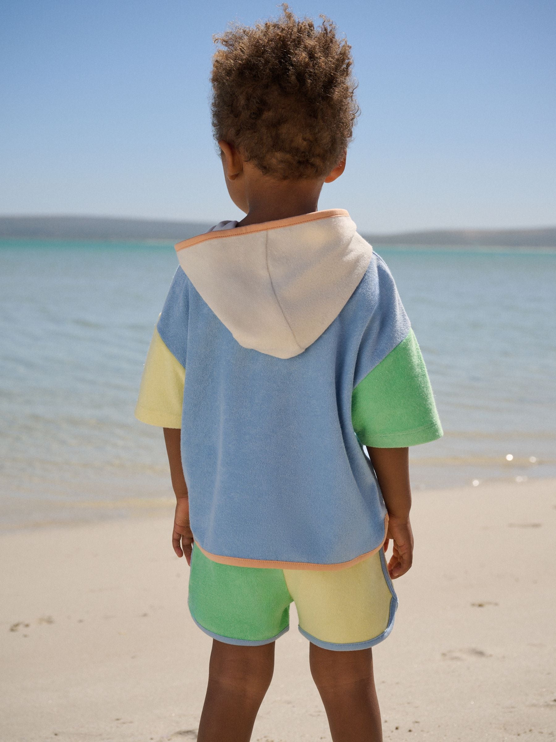Colourblock Towelling Top and Shorts Set (3mths-7yrs)