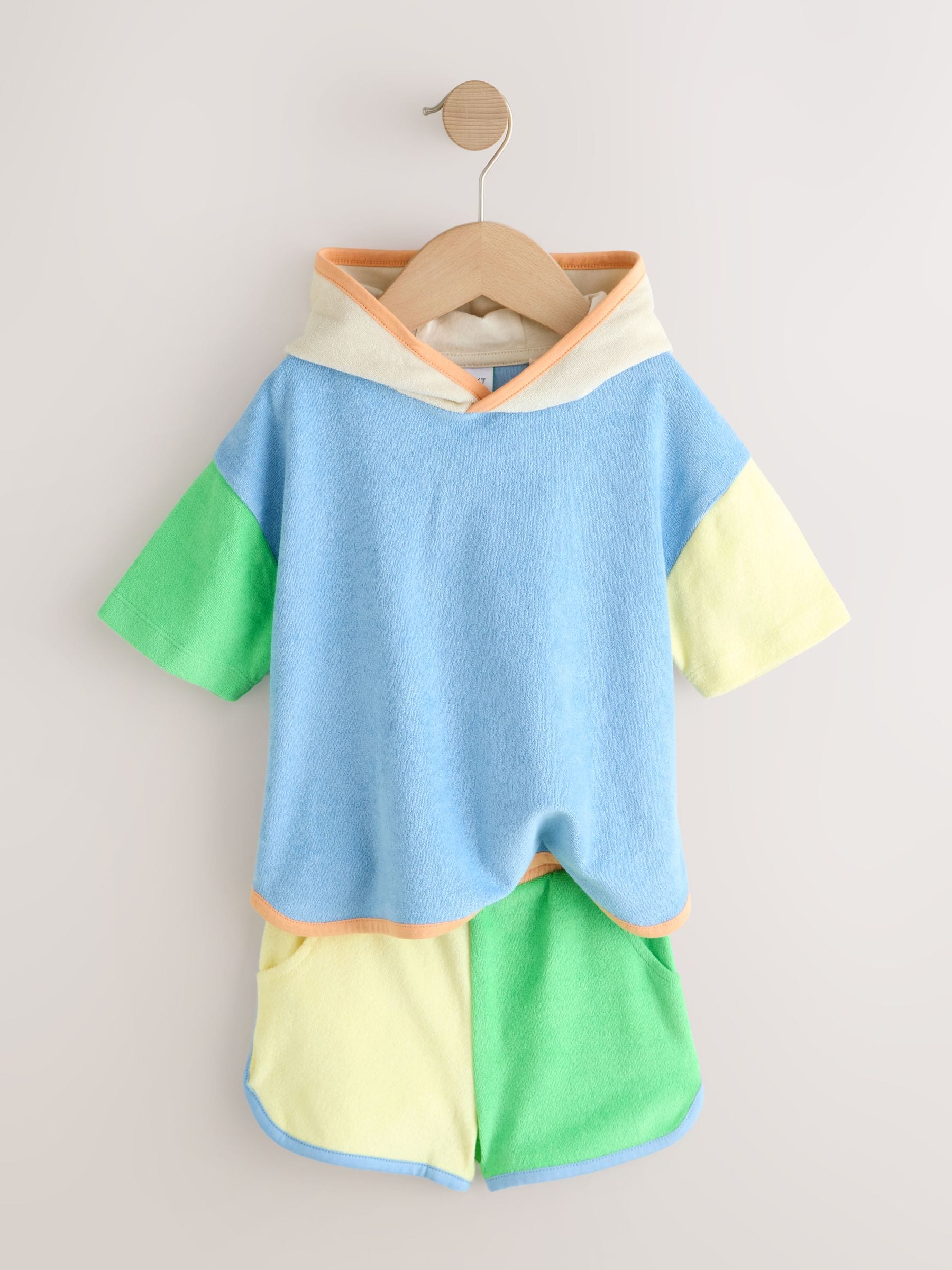 Colourblock Towelling Top and Shorts Set (3mths-7yrs)