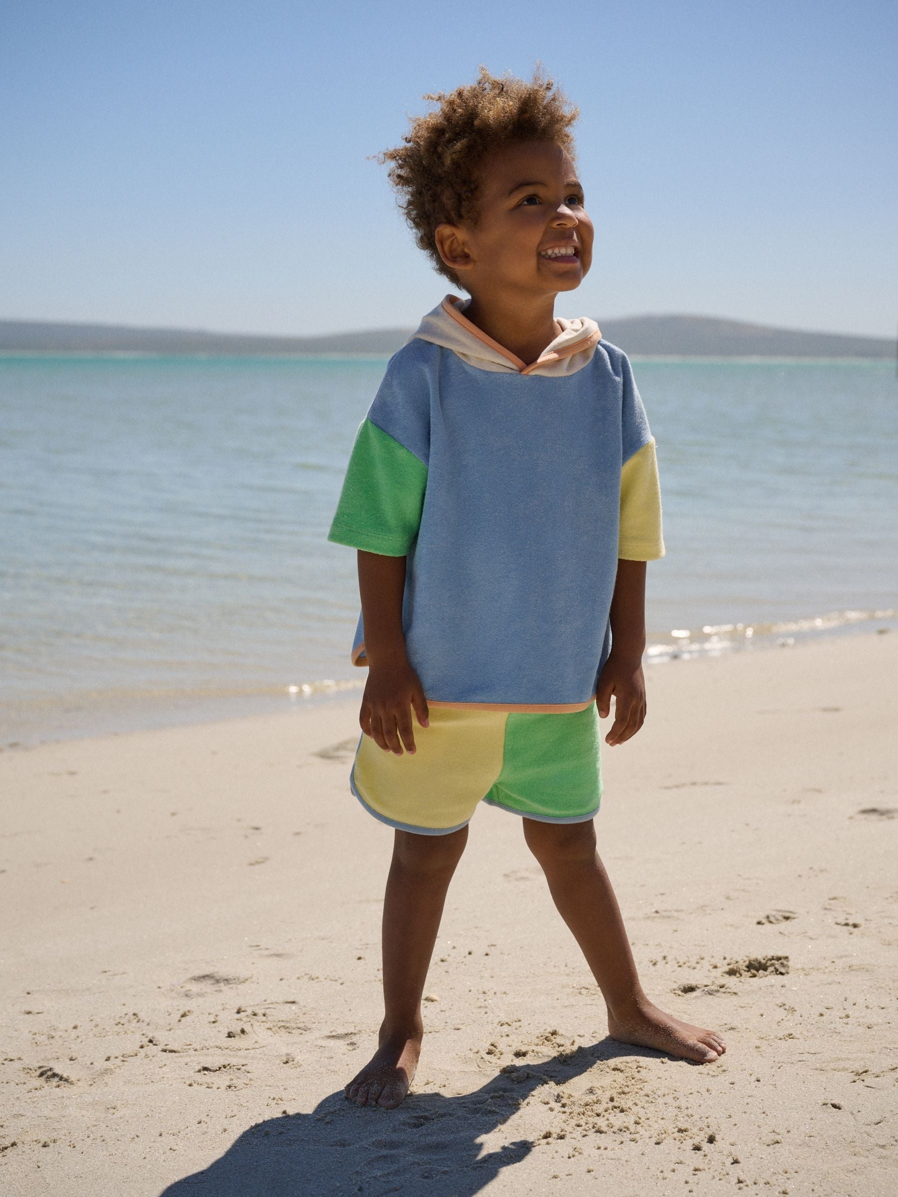 Colourblock Towelling Top and Shorts Set (3mths-7yrs)