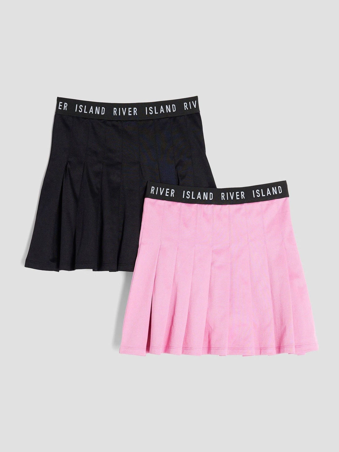 River Island Pink Pleated Waistband Skirts 2 Pack