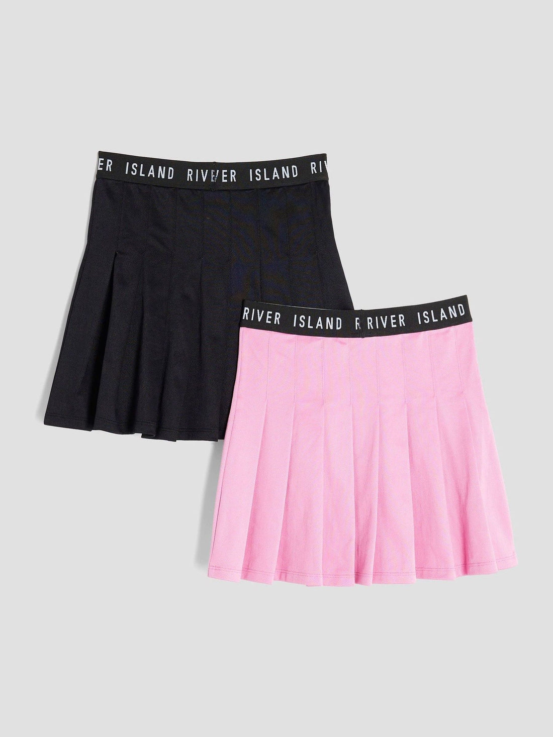 River Island Pink Pleated Waistband Skirts 2 Pack