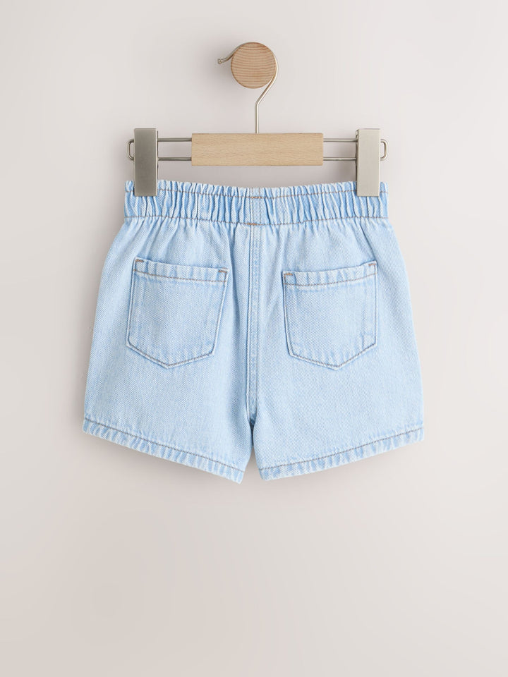 Mid Blue & Dark Blue Denim Pull On Shorts 2 Pack (3mths-10yrs)