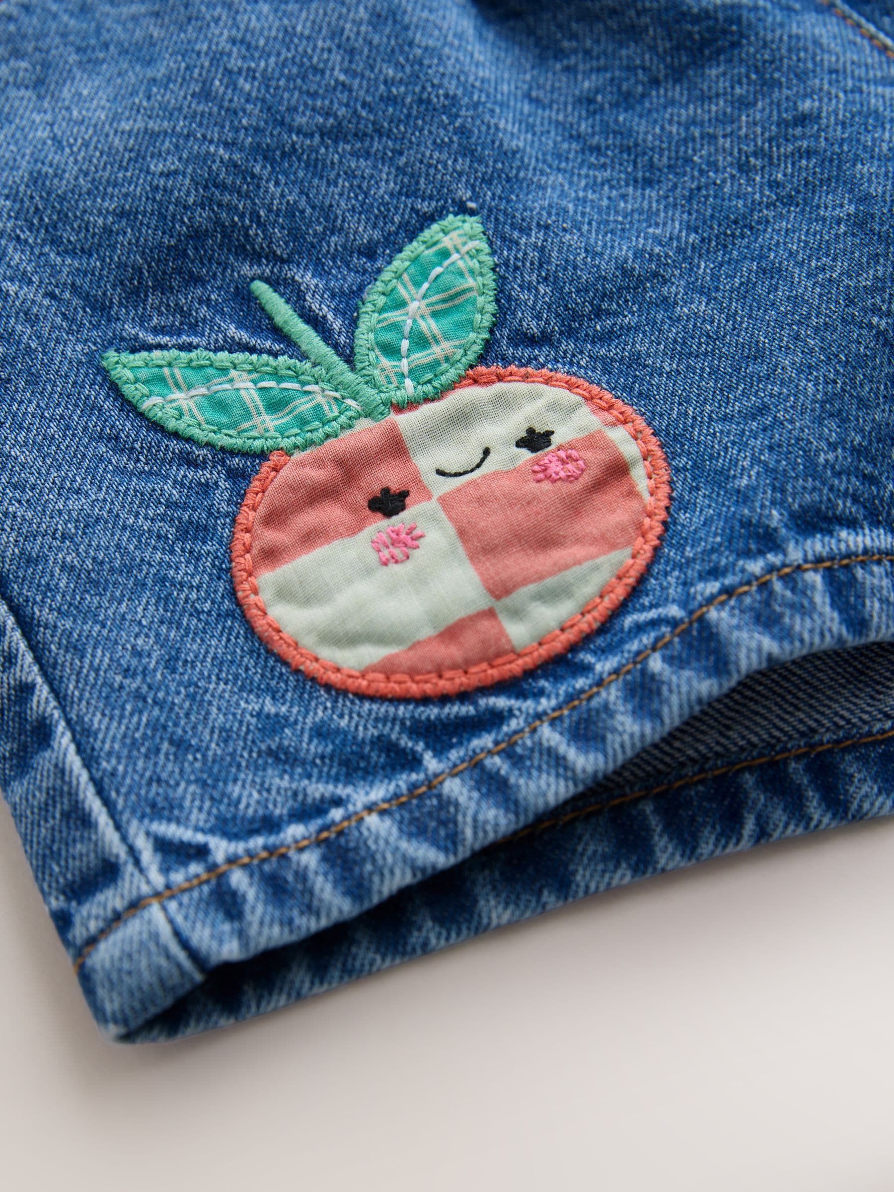 Mid Blue Denim Fruit Character Pull On Denim Shorts (3mths-10yrs)