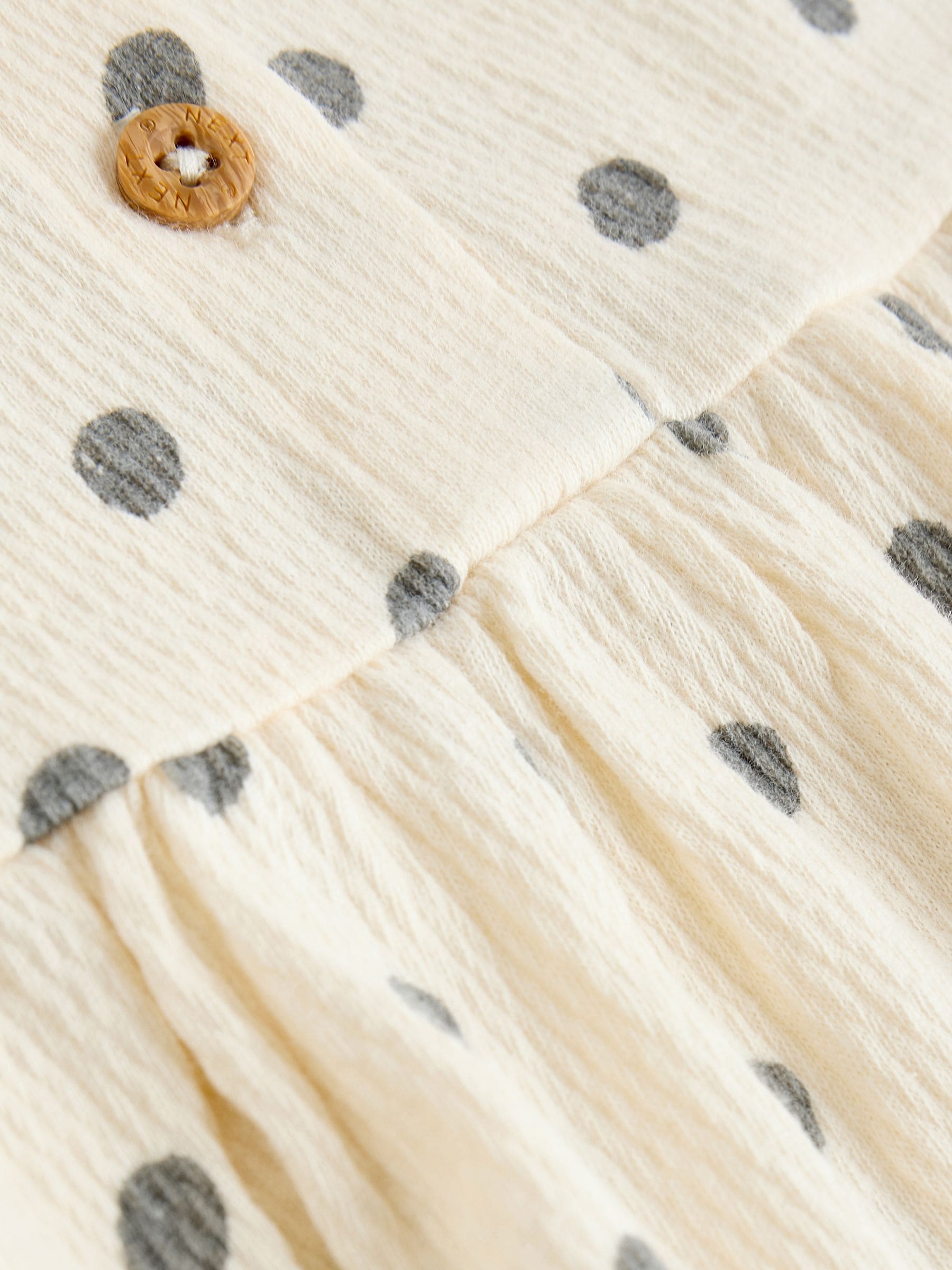 Yellow/Cream Spot/Stripe Baby Short Sleeve Dresse 2 Pack (0mths-3yrs)