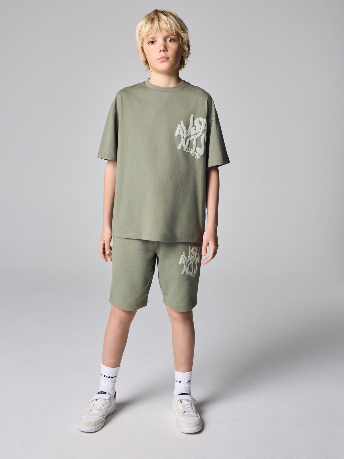 smALLSAINTS Khaki Green Orlando T-Shirt and Sweat Shorts Set