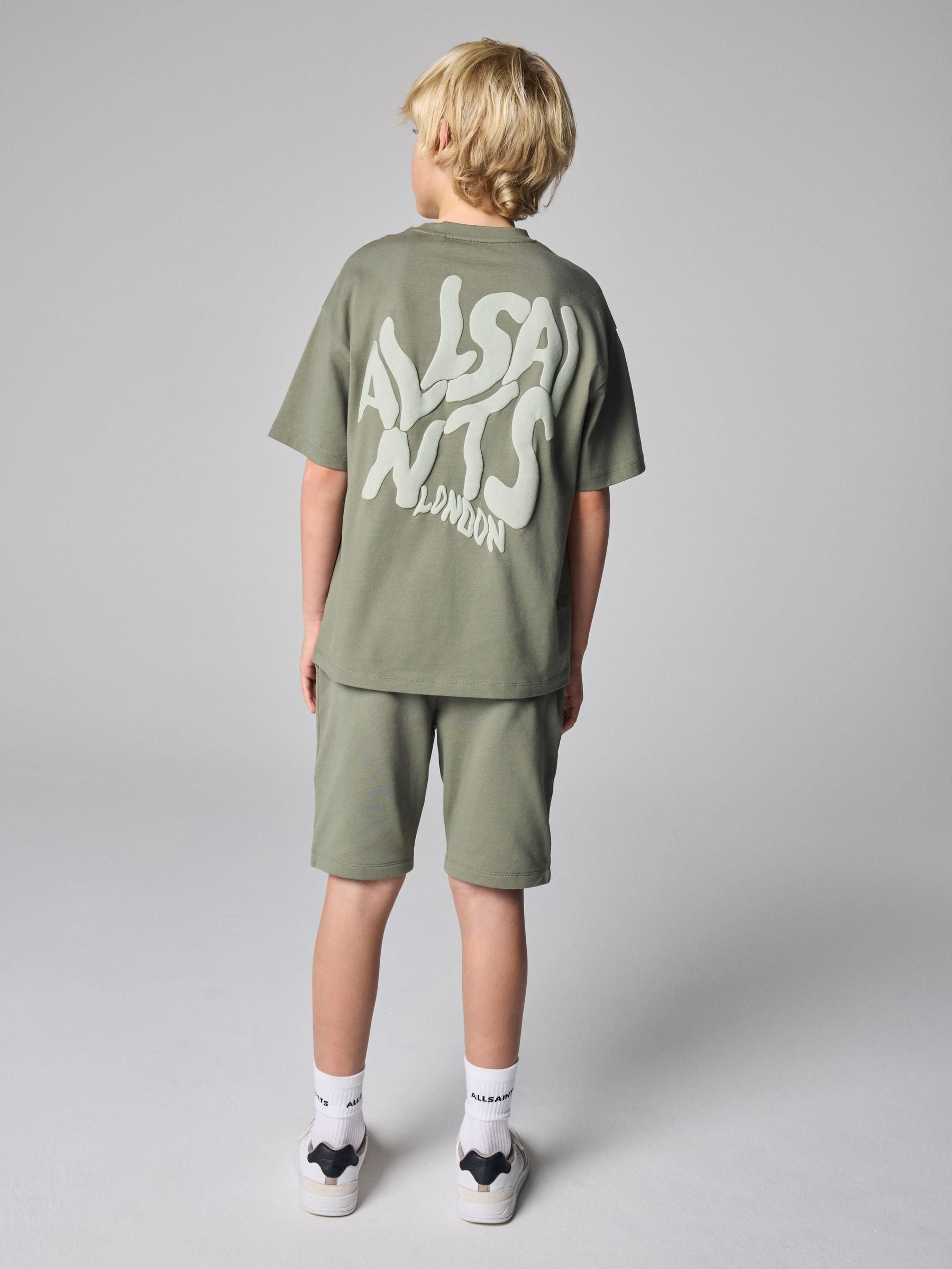 smALLSAINTS Khaki Green Orlando T-Shirt and Sweat Shorts Set