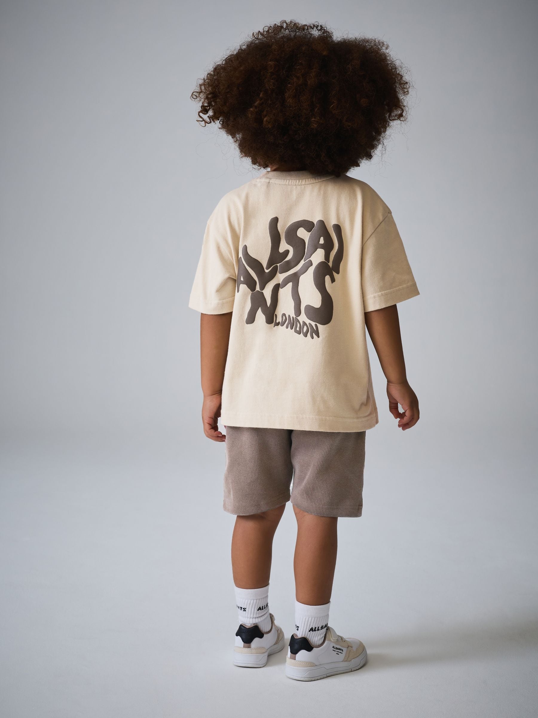 smALLSAINTS Neutral/Waffle Orlando T-Shirt and Shorts Younger Set