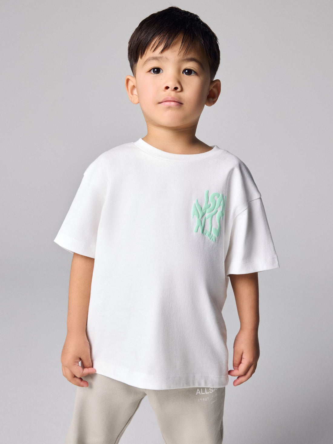 smALLSAINTS White Orlando Logo Oversized Crew Neck T-Shirt
