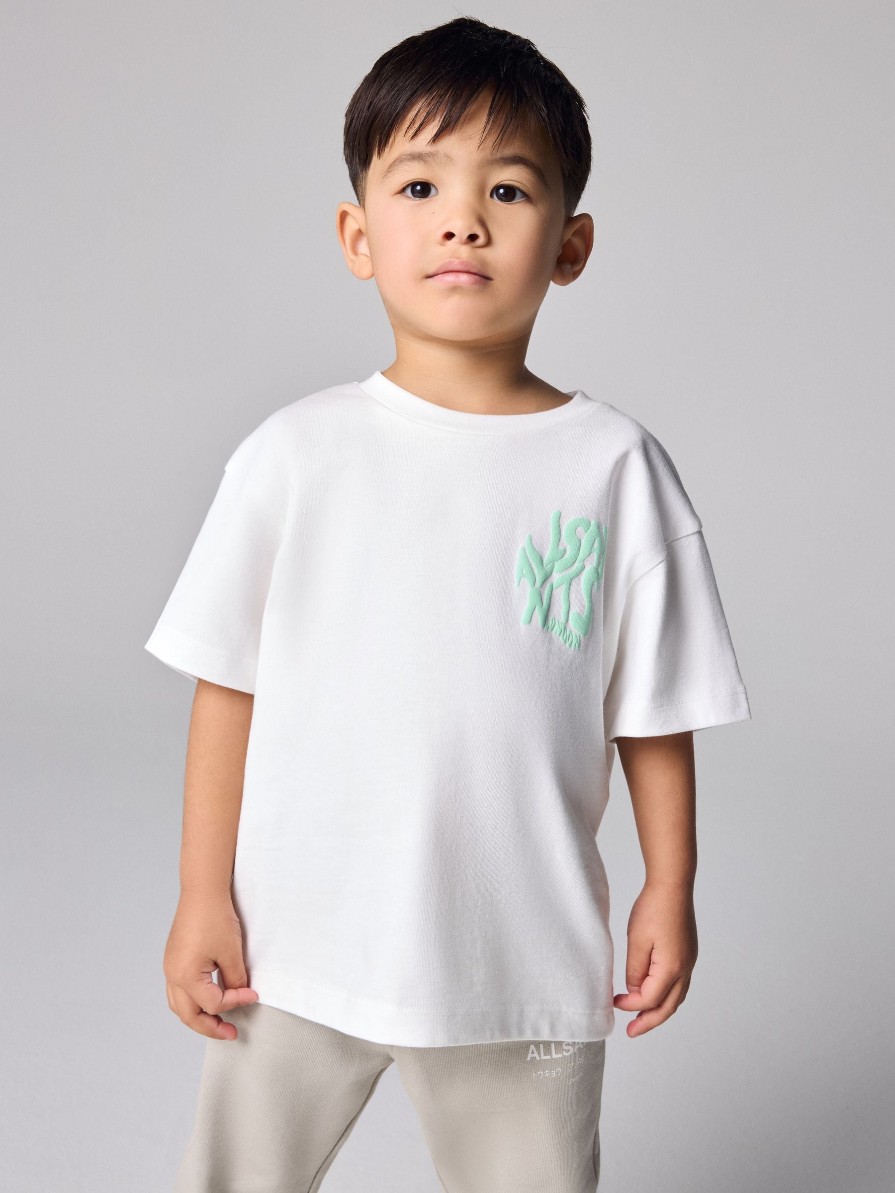 smALLSAINTS White Orlando Logo Oversized Crew Neck T-Shirt