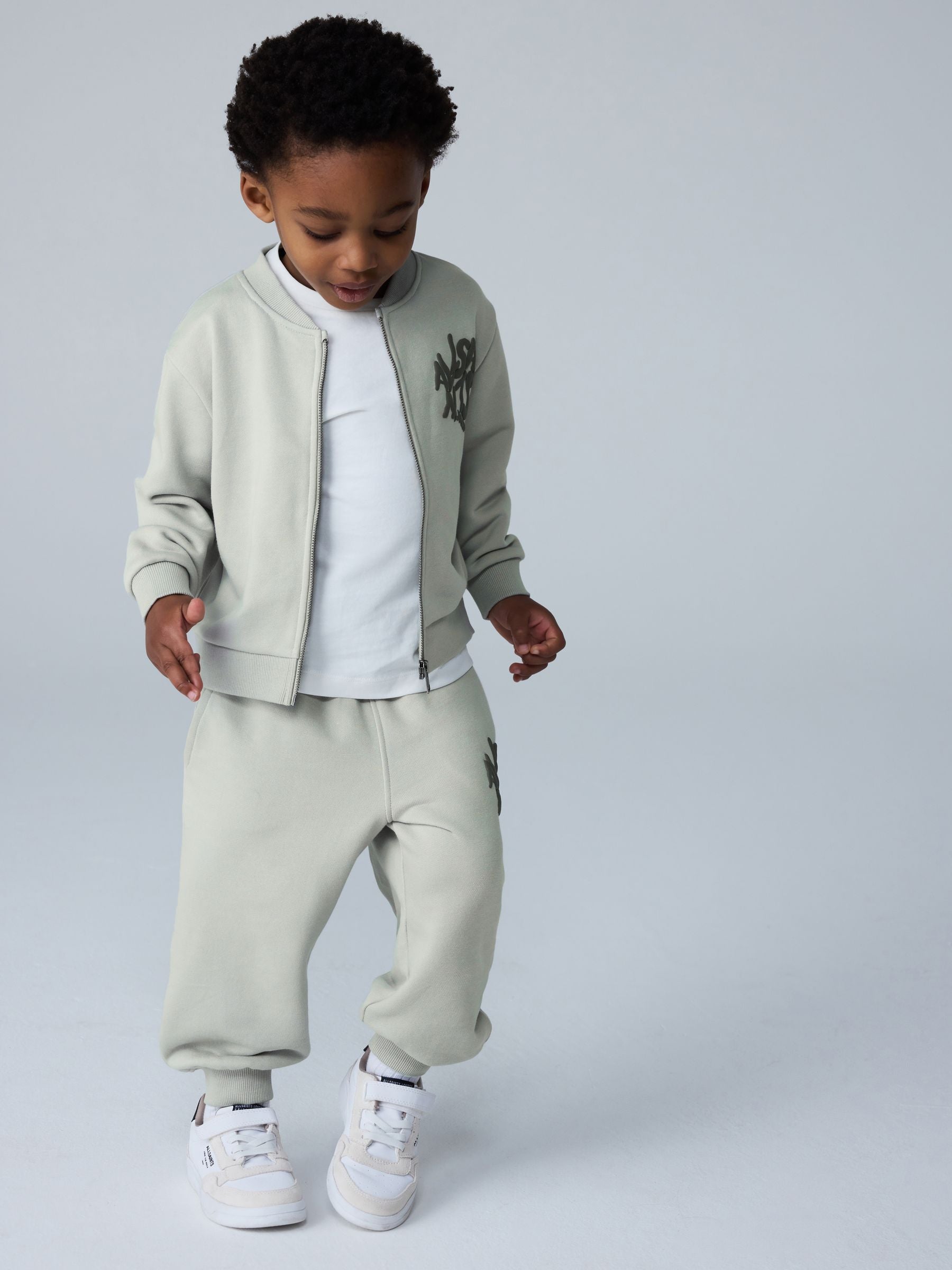 smALLSAINTS Mint Green Orlando Oversized Bomber Jacket and Joggers Younger Set