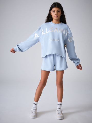 smALLSAINTS Blue Biggy Sweatshirt and Sweat Shorts Set