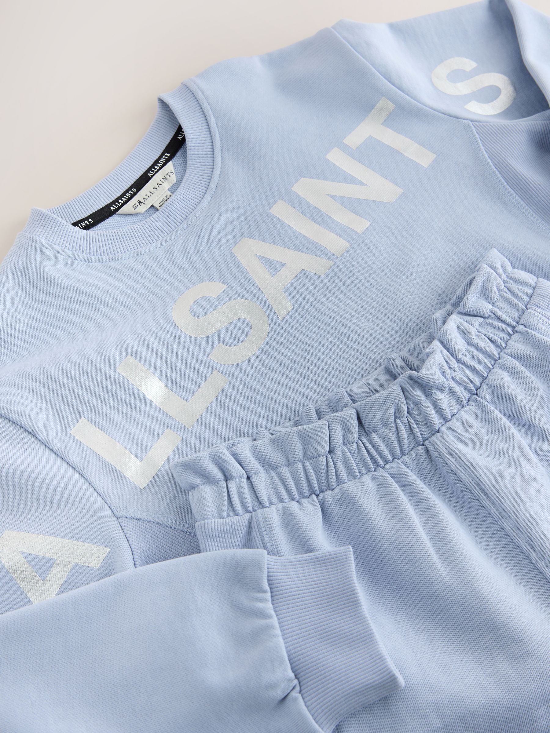 smALLSAINTS Blue Biggy Sweatshirt and Sweat Shorts Set