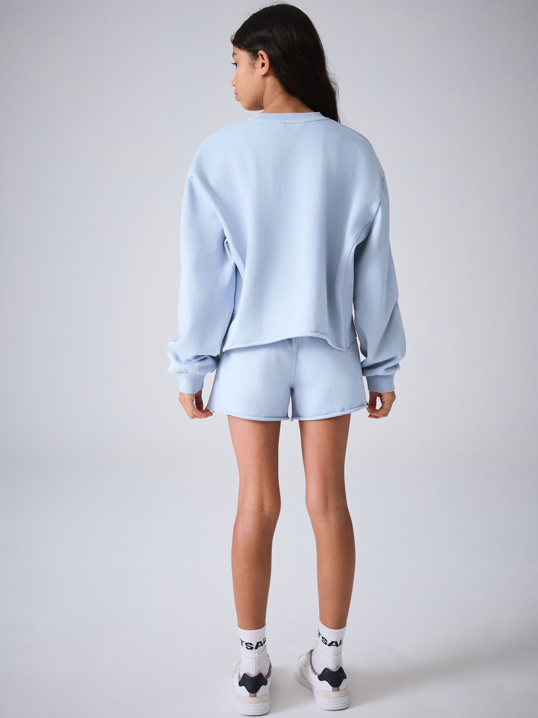 smALLSAINTS Blue Biggy Sweatshirt and Sweat Shorts Set