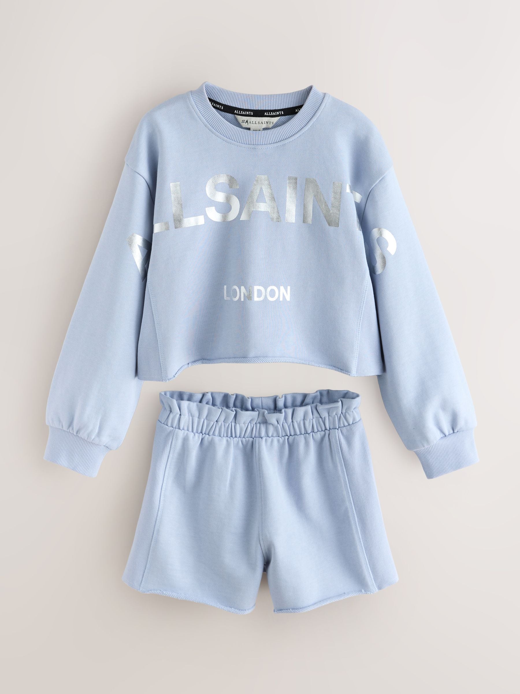 smALLSAINTS Blue Biggy Sweatshirt and Sweat Shorts Set