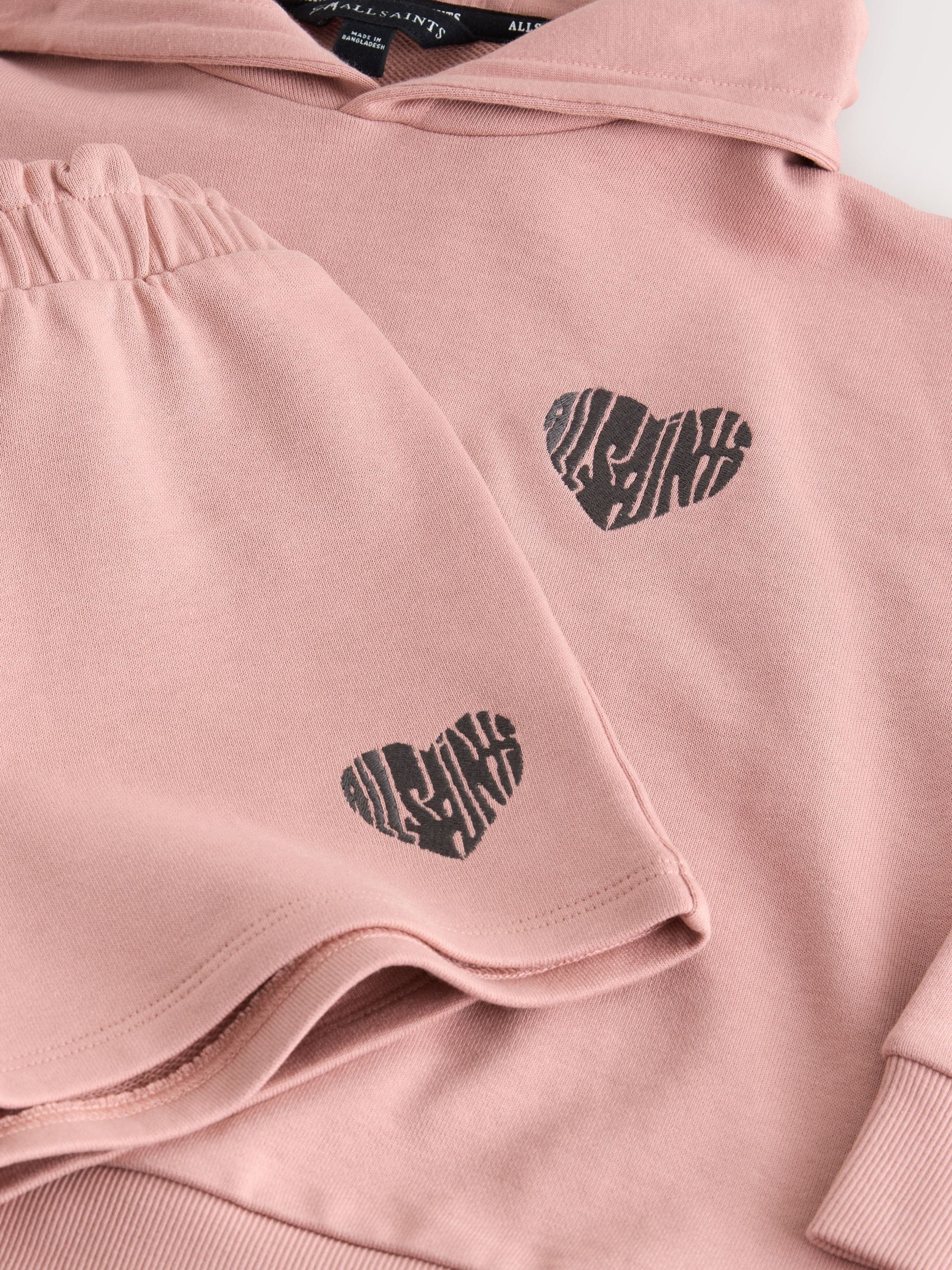 smALLSAINTS Mid Pink Lover Hoodie and Sweat Shorts Set