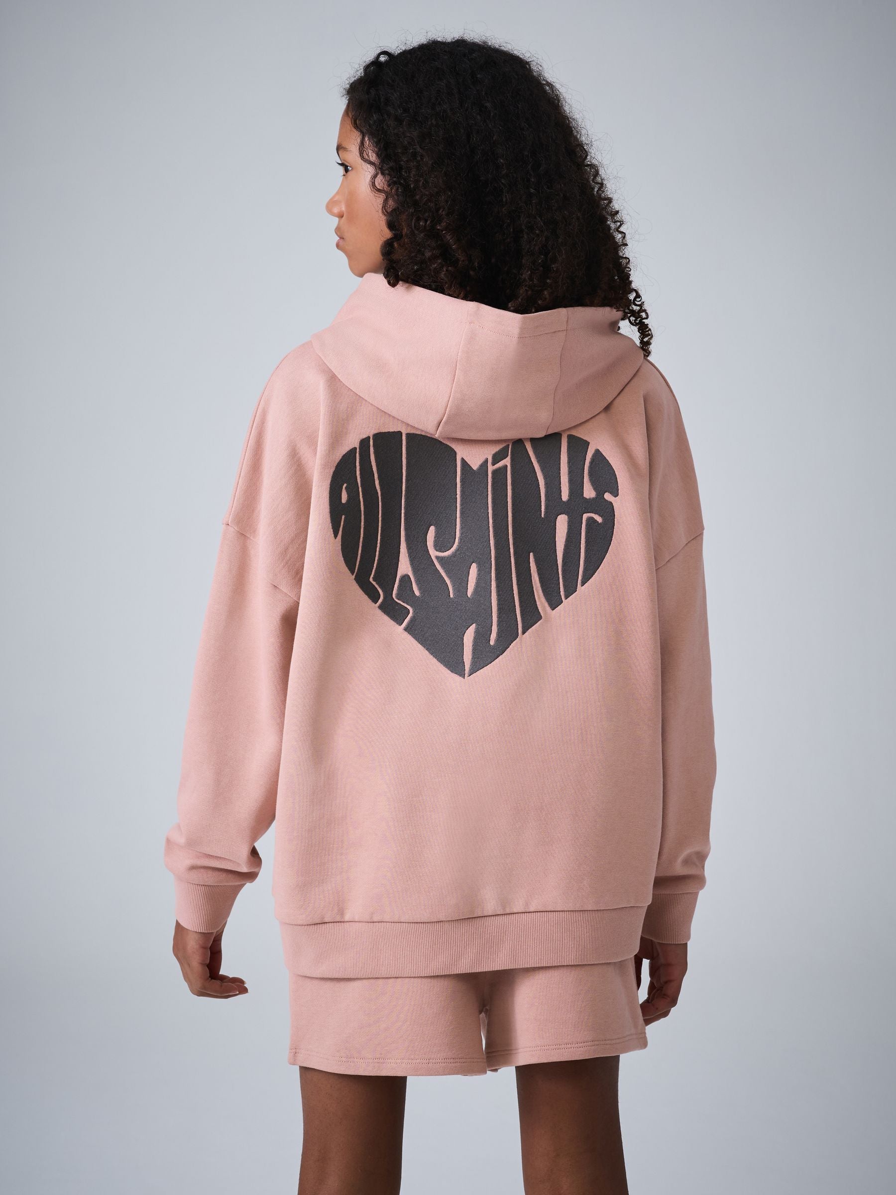 smALLSAINTS Mid Pink Lover Hoodie and Sweat Shorts Set