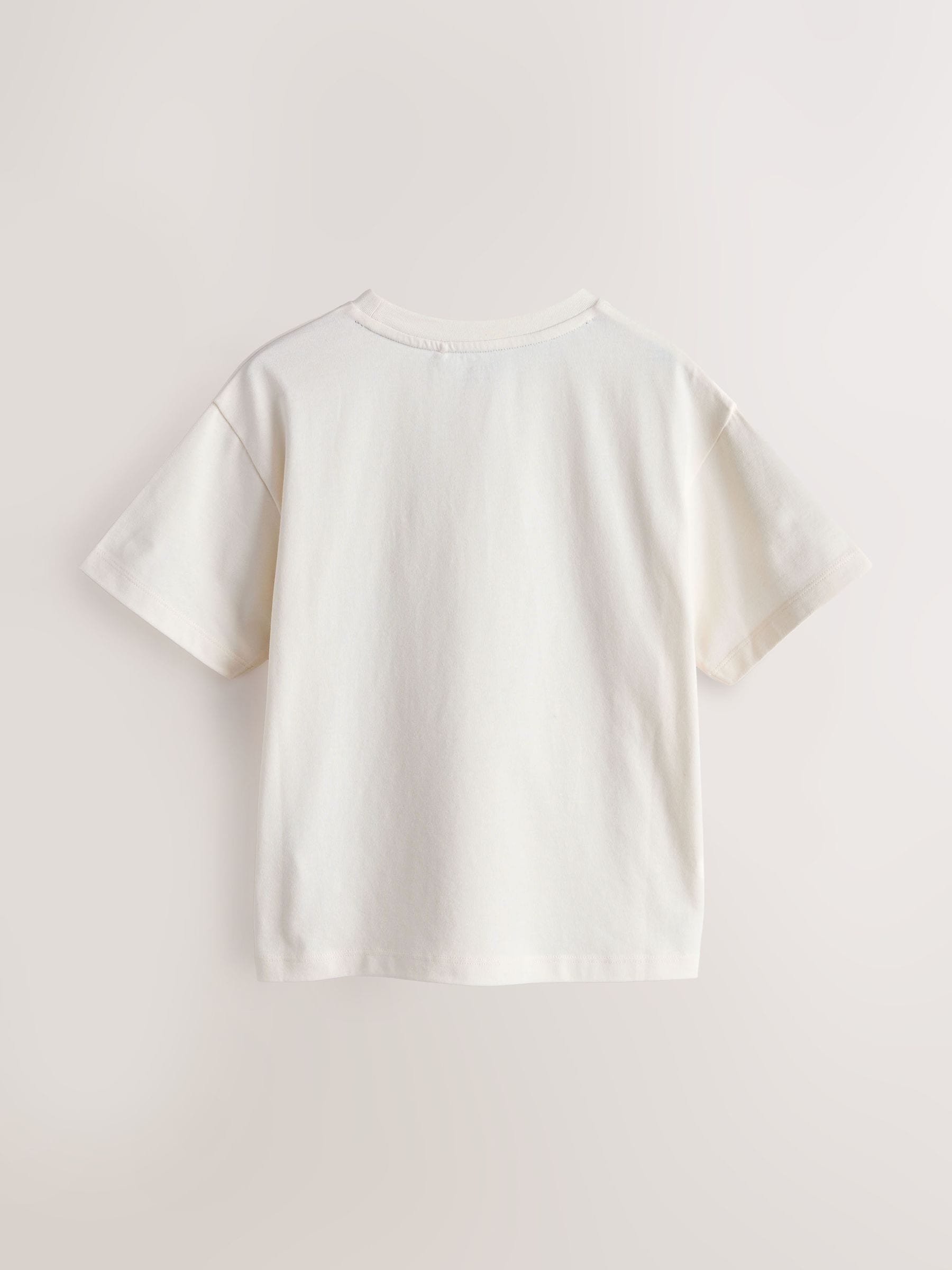 smALLSAINTS White/Guardian Graphic Oversized Crew Neck T-Shirt