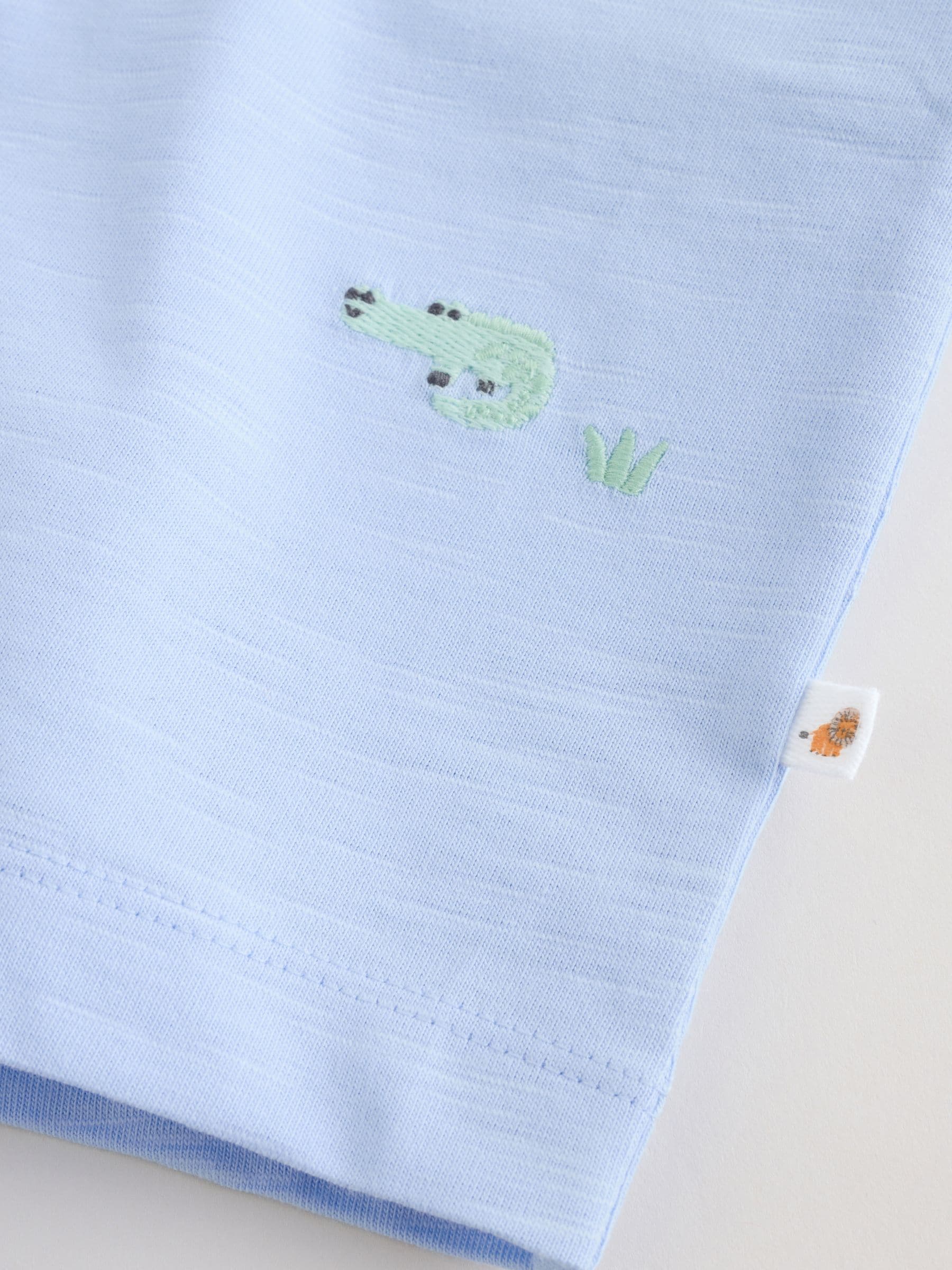 Green Blue Safari Animal Jersey Baby Rompers 4 Pack