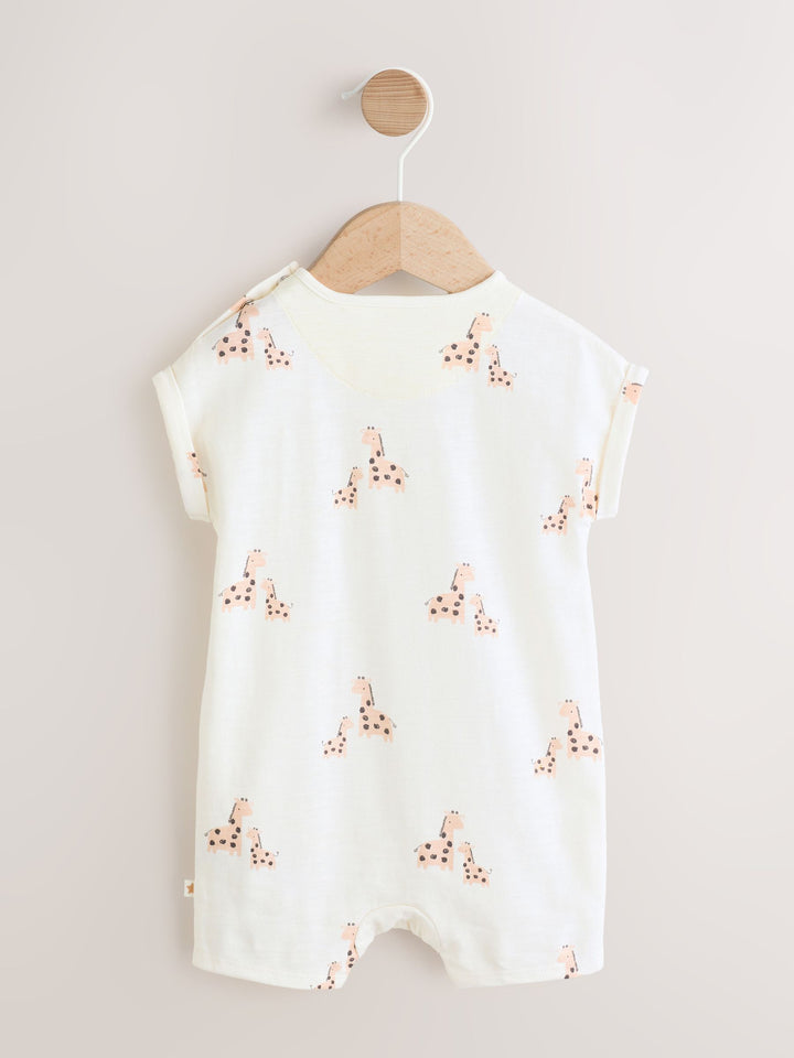 White Printed I Love My Mummy Baby Jersey Romper