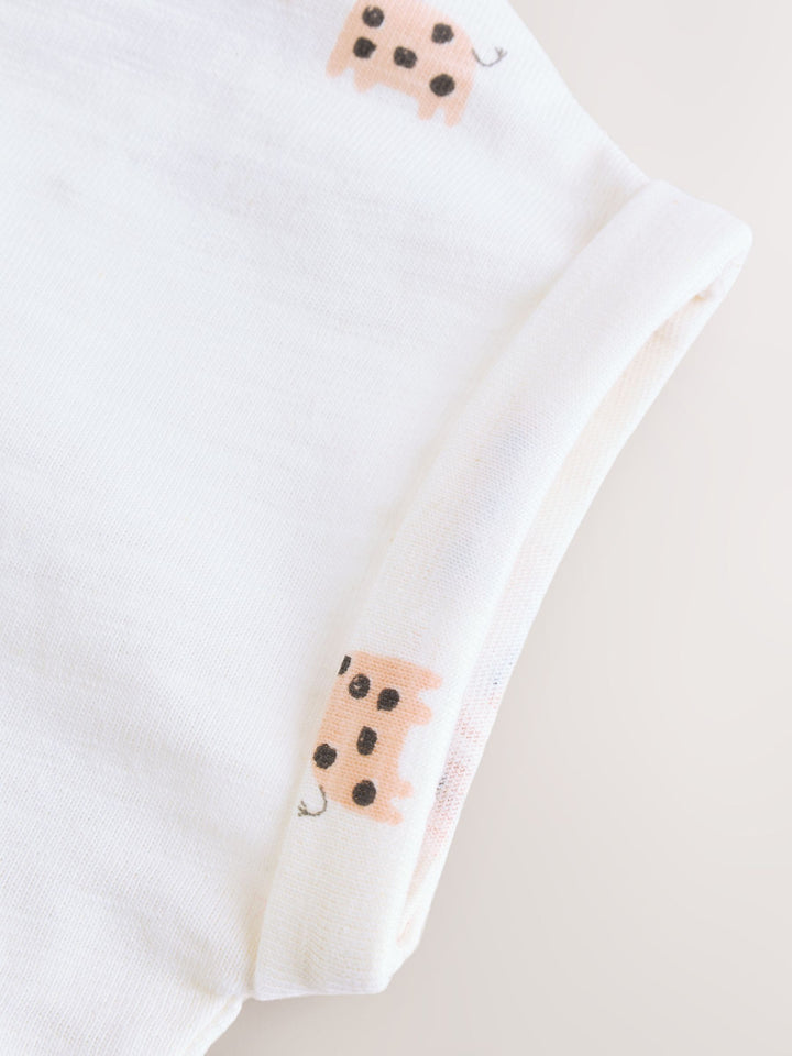 White Printed I Love My Mummy Baby Jersey Romper