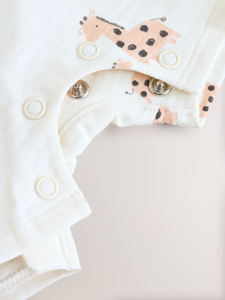 White Printed I Love My Mummy Baby Jersey Romper