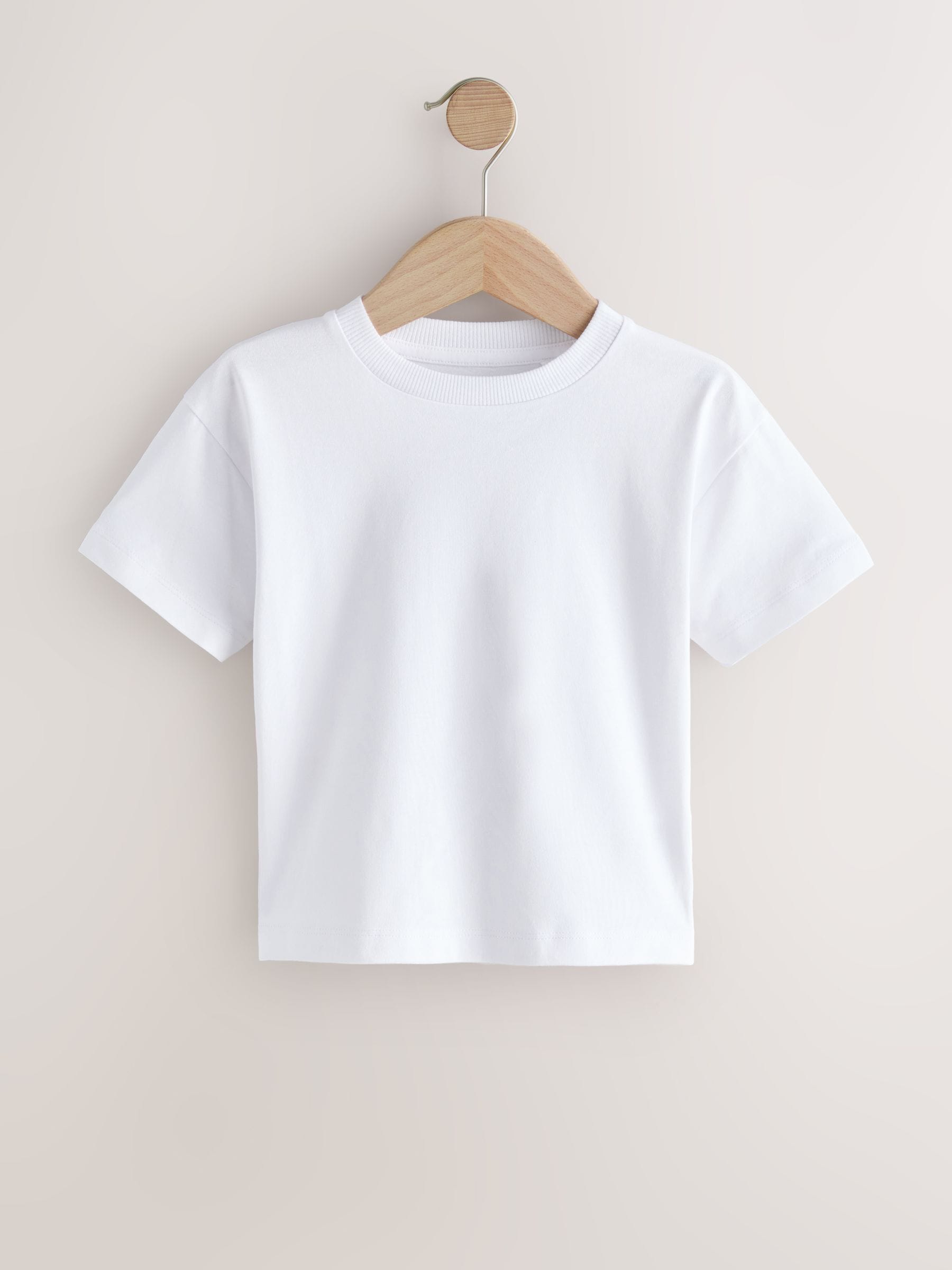 Black/Grey/Brown/Stone/White Relaxed Fit Short Sleeve T-Shirts 5 Pack (3mths-7yrs)