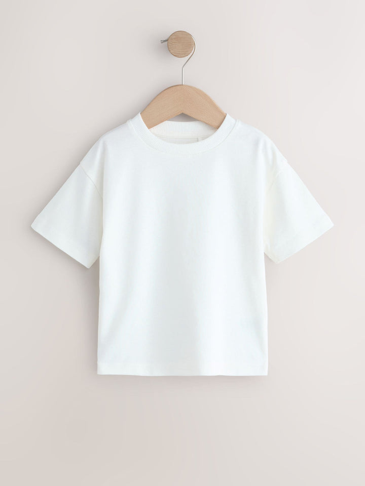 Charcoal/White/Blue/Orange/Green Relaxed Fit Short Sleeve T-Shirts 5 Pack (3mths-7yrs)