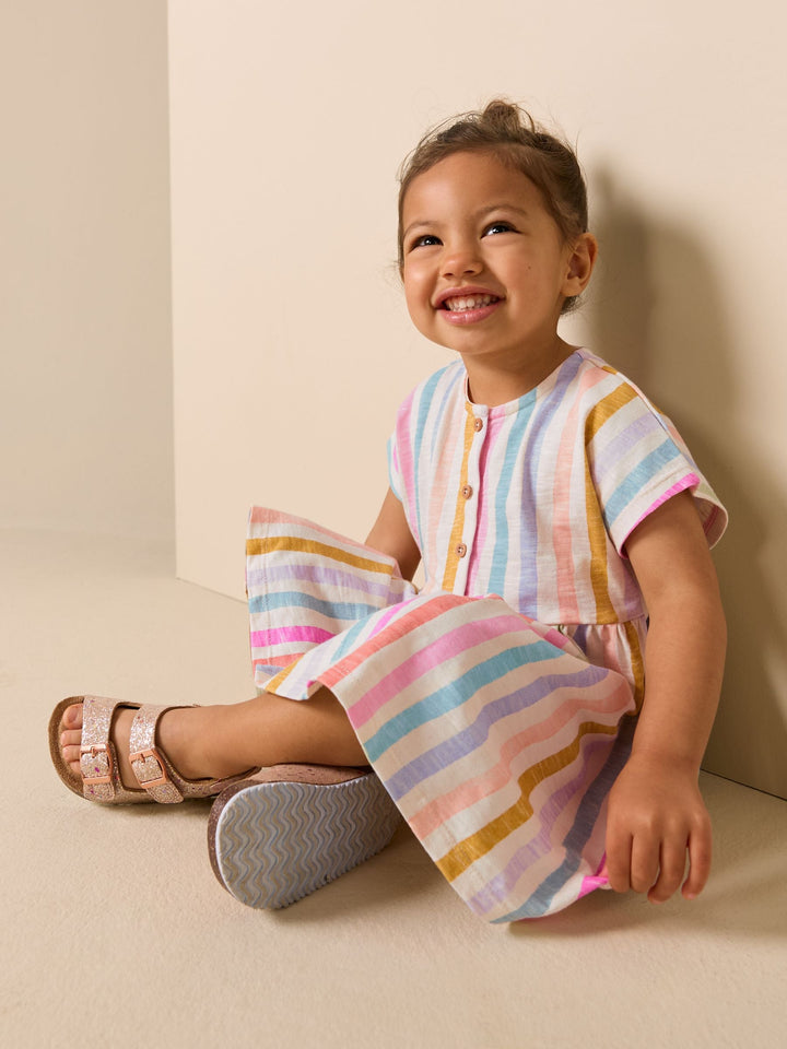 Rainbow Stripe Jersey Dress (3mths-7yrs)