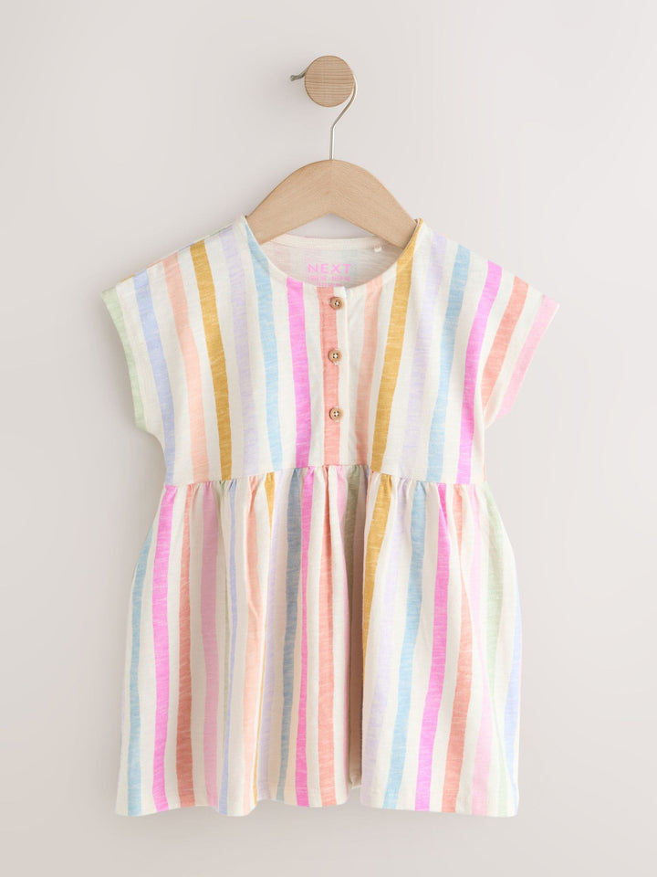 Rainbow Stripe Jersey Dress (3mths-7yrs)