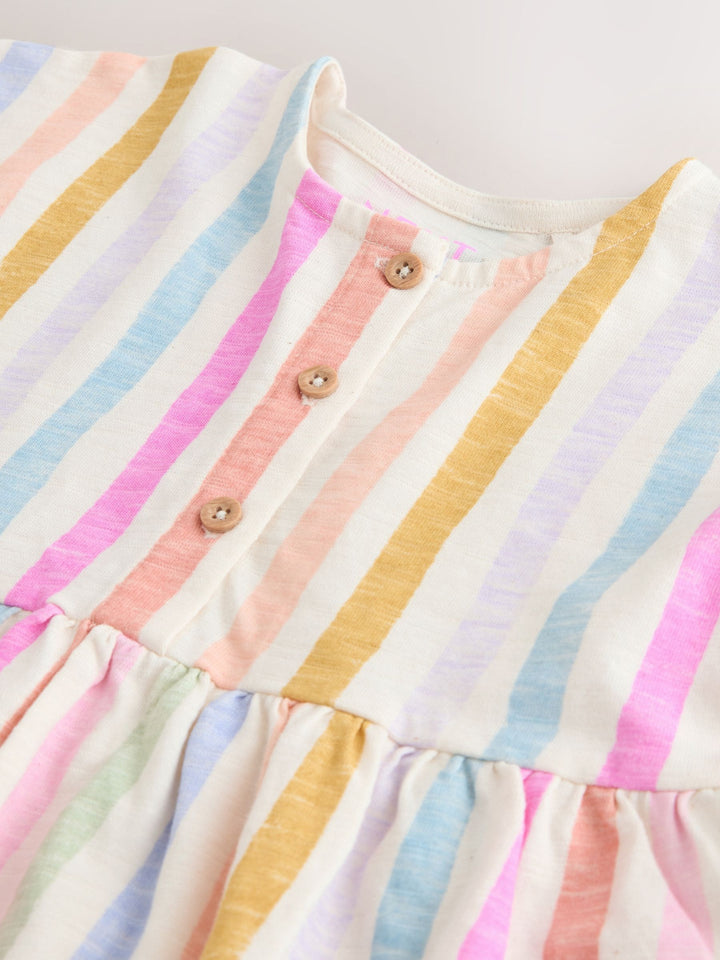 Rainbow Stripe Jersey Dress (3mths-7yrs)