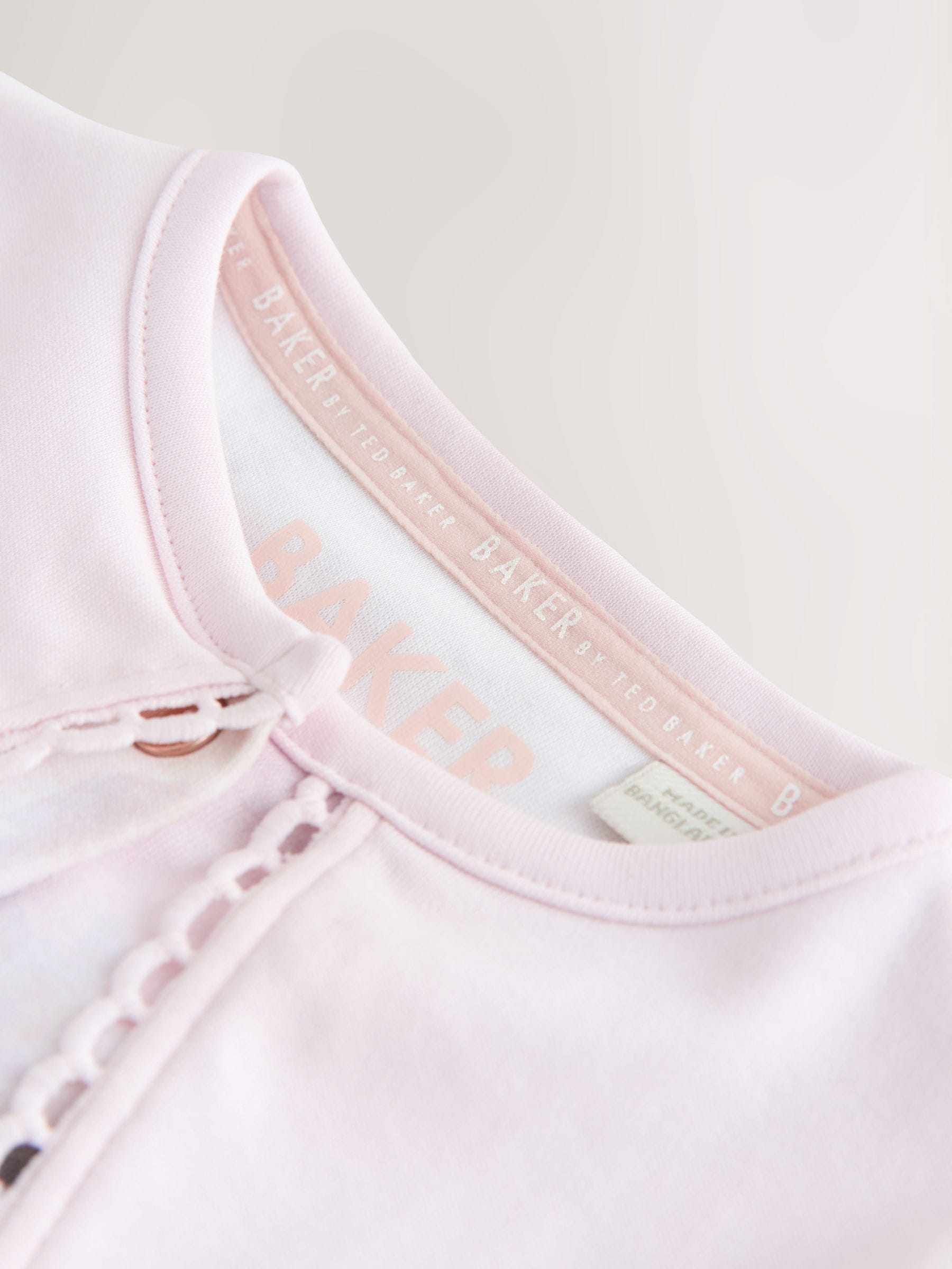 Baker by Ted Baker Pink Overlay Floral Sleepsuit