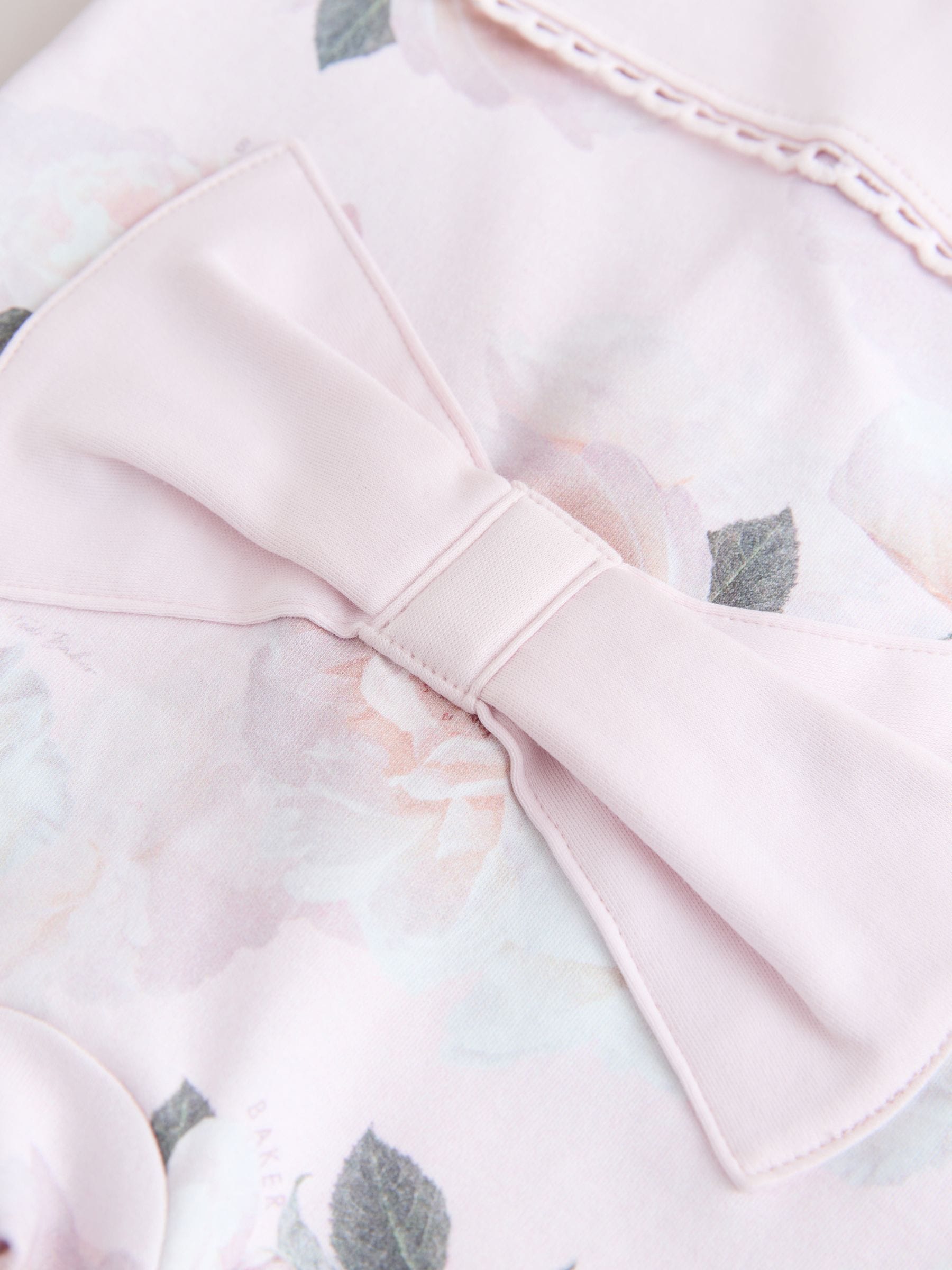 Baker by Ted Baker Pink Overlay Floral Sleepsuit