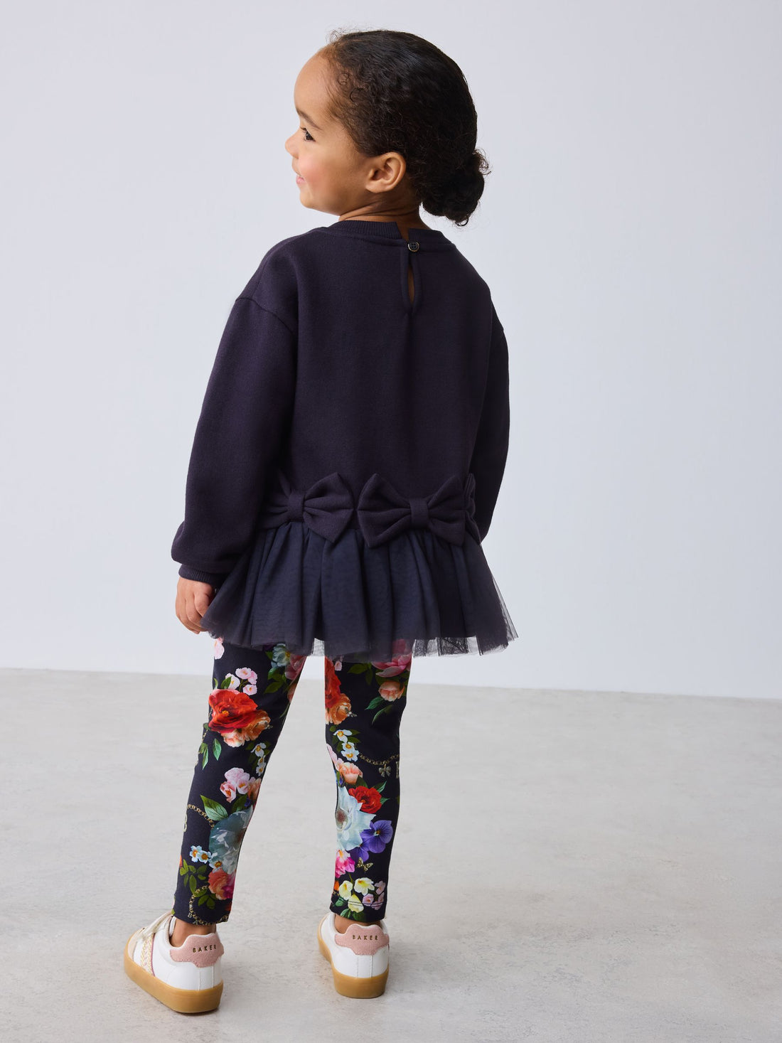 Baker by Ted Baker 2 Piece Bow Mesh Hem Sweat Top & Leggings Set