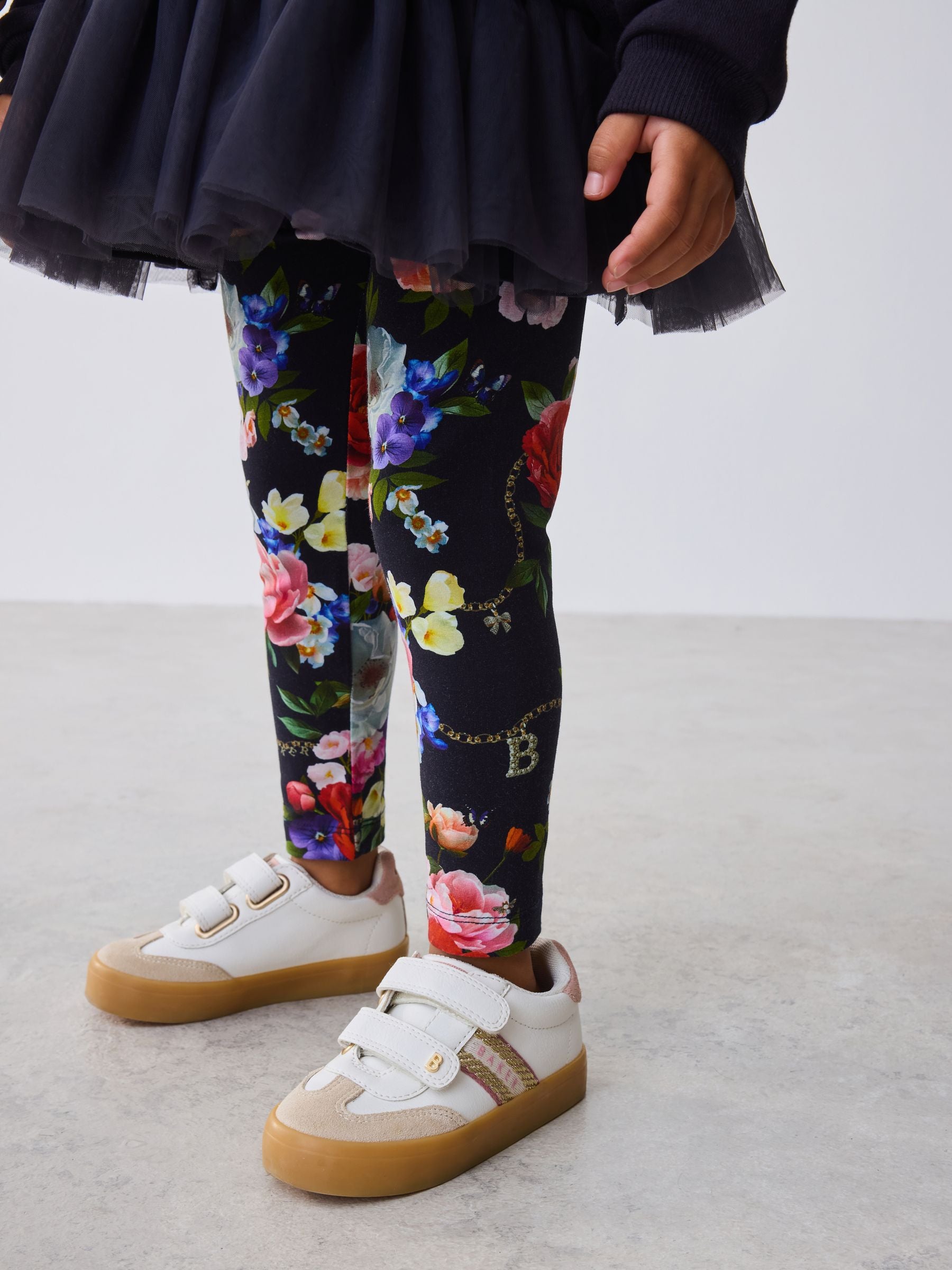 Baker by Ted Baker 2 Piece Bow Mesh Hem Sweat Top & Leggings Set